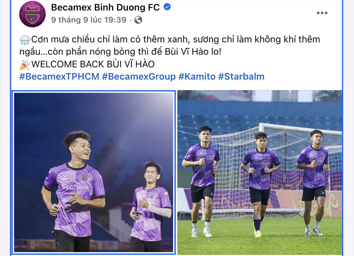 خبر تکان دهنده برای آقای کیم: وی هائو به تمرینات بازگشت اما از لیگ V کنار گذاشته شد، از ترس اینکه بازیهای SEA را از دست بدهد؟ - عکس ۳. Tin sốc cho ông Kim: Vĩ Hào tập lại nhưng bị gạch tên khỏi V-League, sợ lỡ SEA Games?- Ảnh 3.