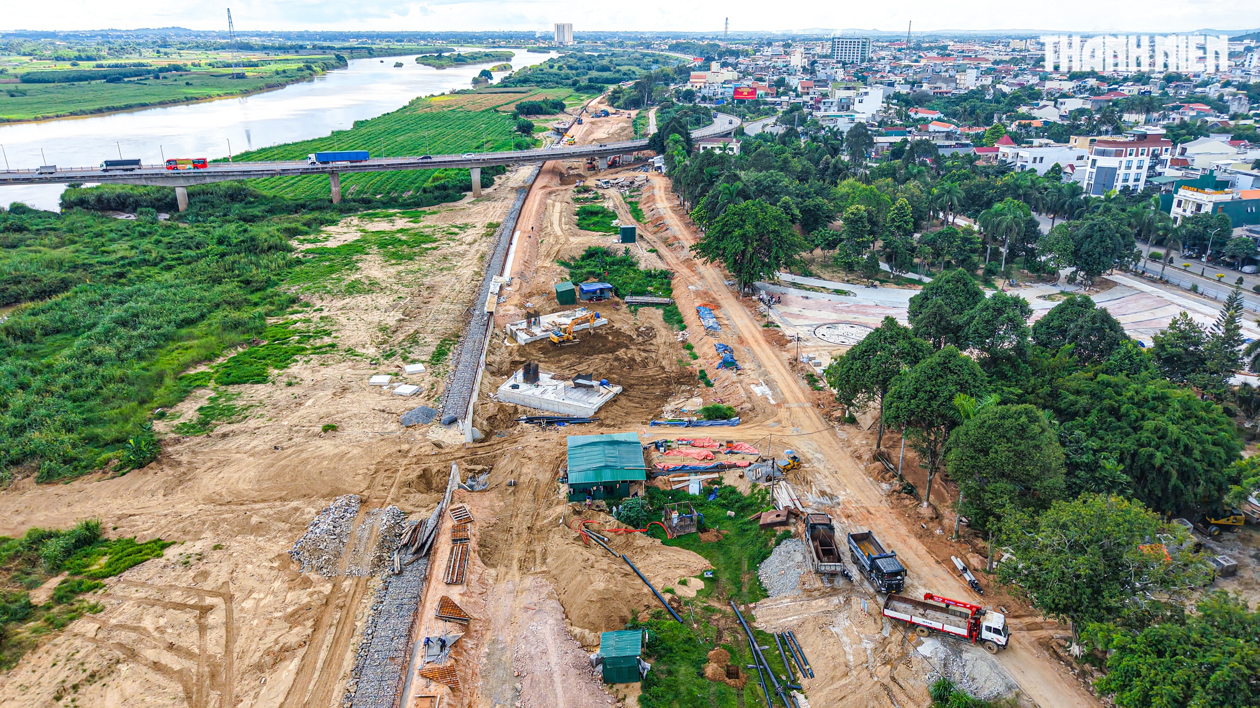 Cận cảnh dự án kè 380 tỉ đồng bên sông Trà Khúc ‘chạy nước rút’- Ảnh 2.