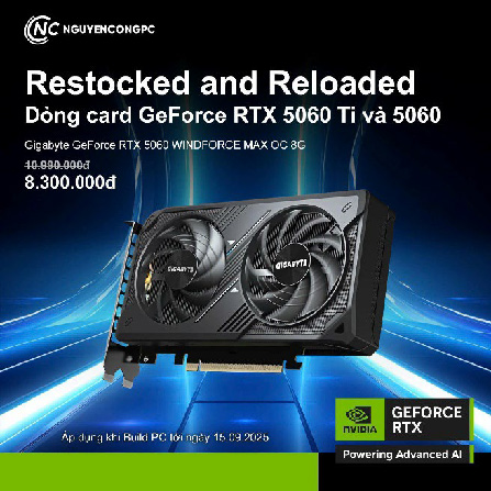 Οδηγός για την αγορά ενός επιτραπέζιου υπολογιστή με κάρτα γραφικών GeForce RTX 5060 - Φωτογραφία 5. Hướng dẫn mua máy tính để bàn với dòng card đồ họa GeForce RTX 5060- Ảnh 5.