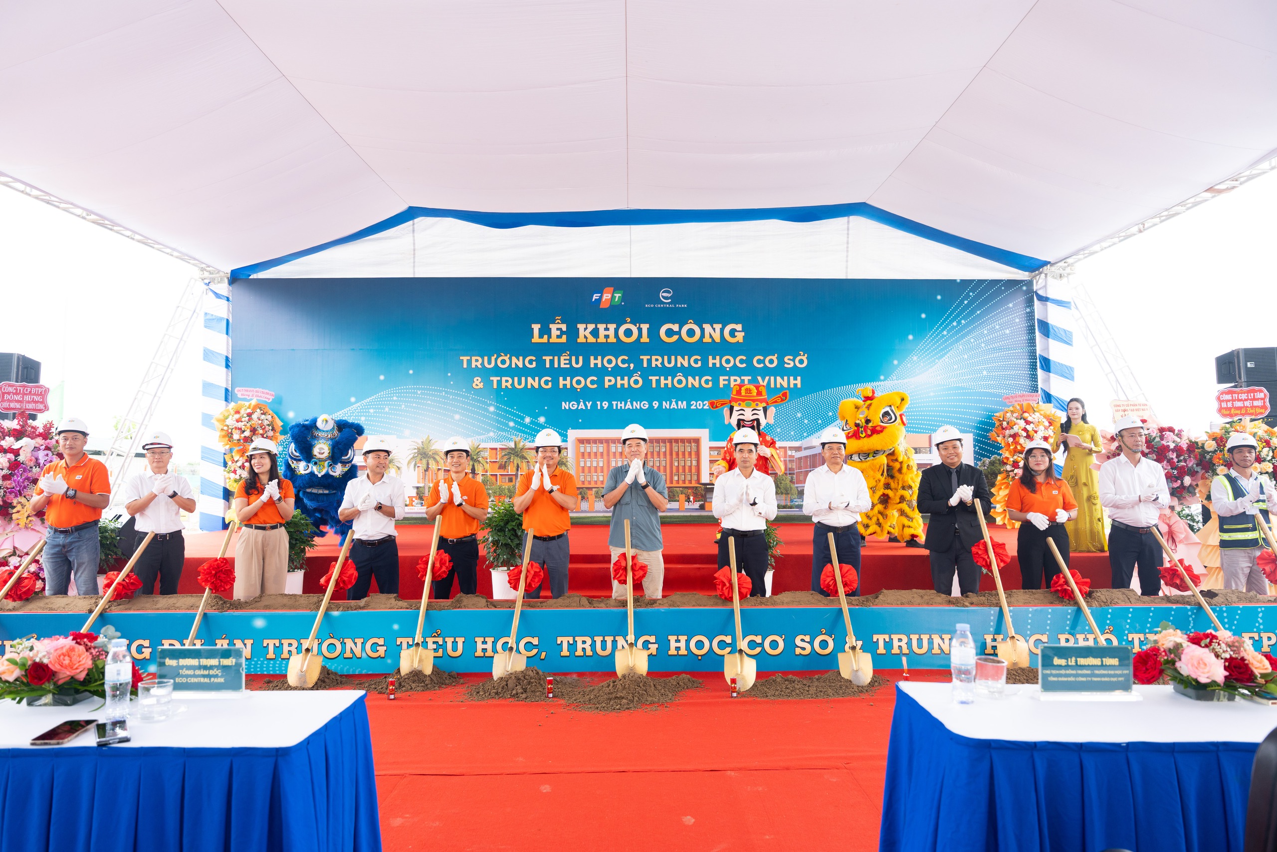 Khởi công trường liên cấp FPT tại đô thị Eco Central Park của nhà sáng lập Ecopark- Ảnh 1.