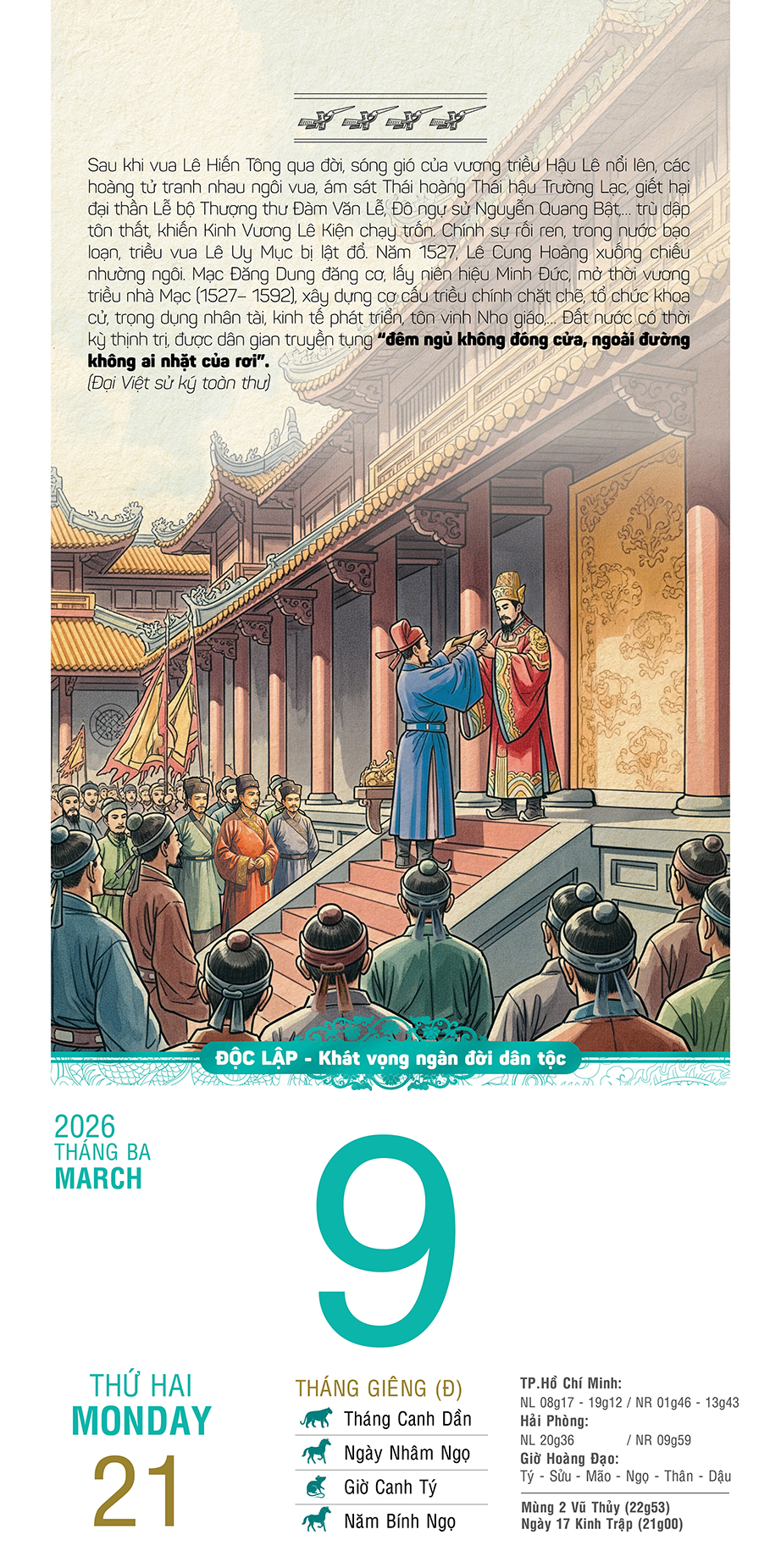 Obří kalendář znovu zobrazuje vietnamskou historii - posvátné milníky - Foto 7. Bộ lịch cực đại tái hiện lịch sử Việt Nam - những dấu mốc thiêng liêng - Ảnh 7.