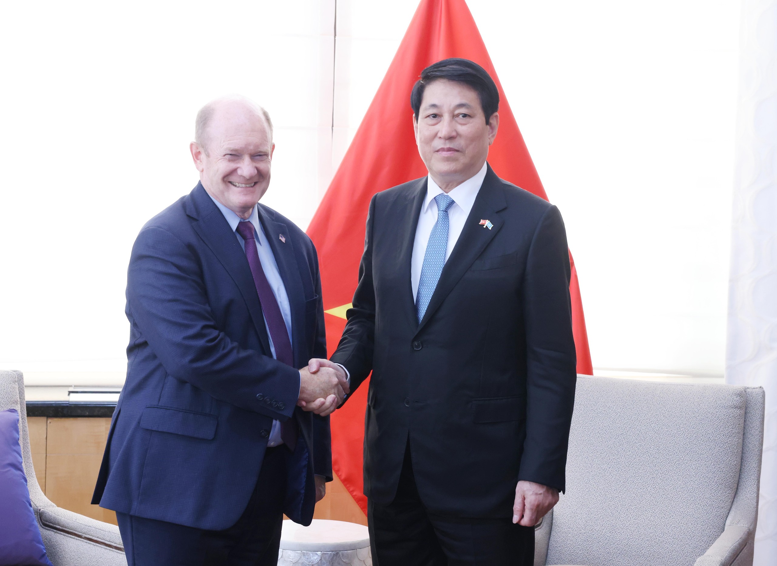 Chủ tịch nước Lương Cường tiếp c&aacute;c nghị sĩ Mỹ- Ảnh 2.