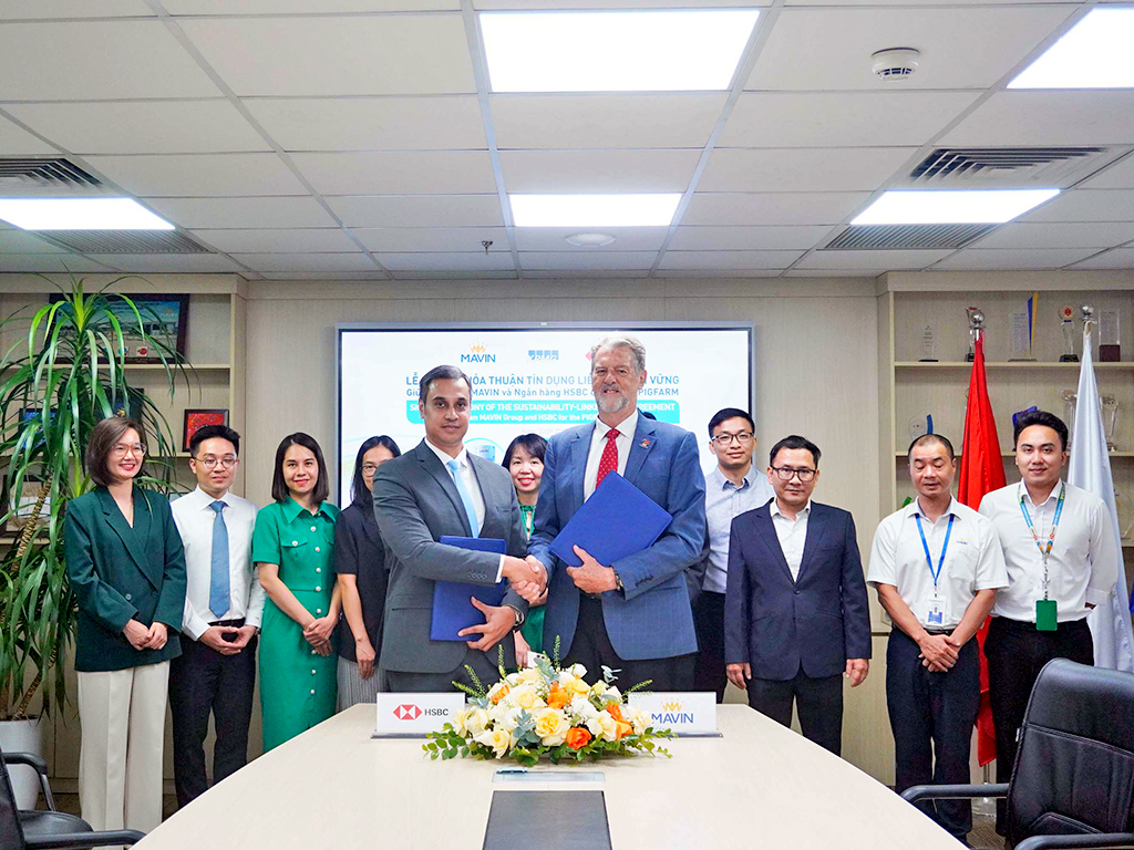 Chuỗi nuôi heo của Mavin được HSBC cấp tín dụng liên kết bền vững - Ảnh 1.