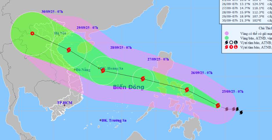 Bão số 9 giảm xuống cấp 8, bão Bualoi tăng lên cấp 12, hướng về Biển Đông- Ảnh 2.