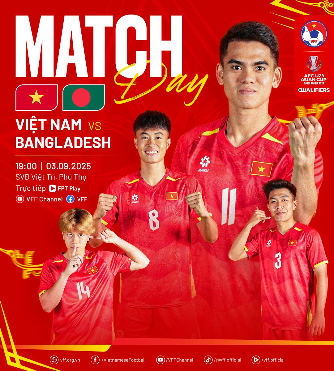 U.23 Vietnam 2-0 U.23 Bangladesh: Lambat pemanasan tetapi tetap mendominasi posisi puncak - Foto 2. U.23 Việt Nam 2-0 U.23 Bangladesh: 'Nóng máy' chậm vẫn chiếm lĩnh ngôi đầu- Ảnh 2.