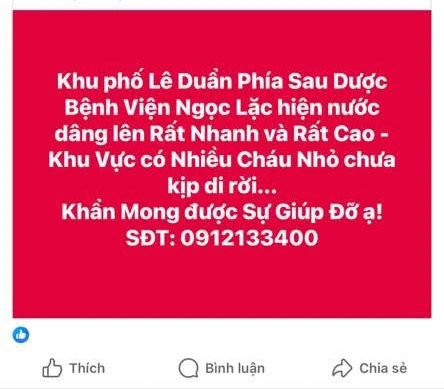 Người Thanh Hóa cầu cứu vì nước lũ dâng lên cao, ngập lụt giữa đêm - Ảnh 2.