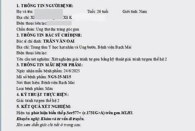 Tìm thấy 'gen ung thư gia đình' khiến nhiều người trẻ mắc bệnh - Ảnh 1.