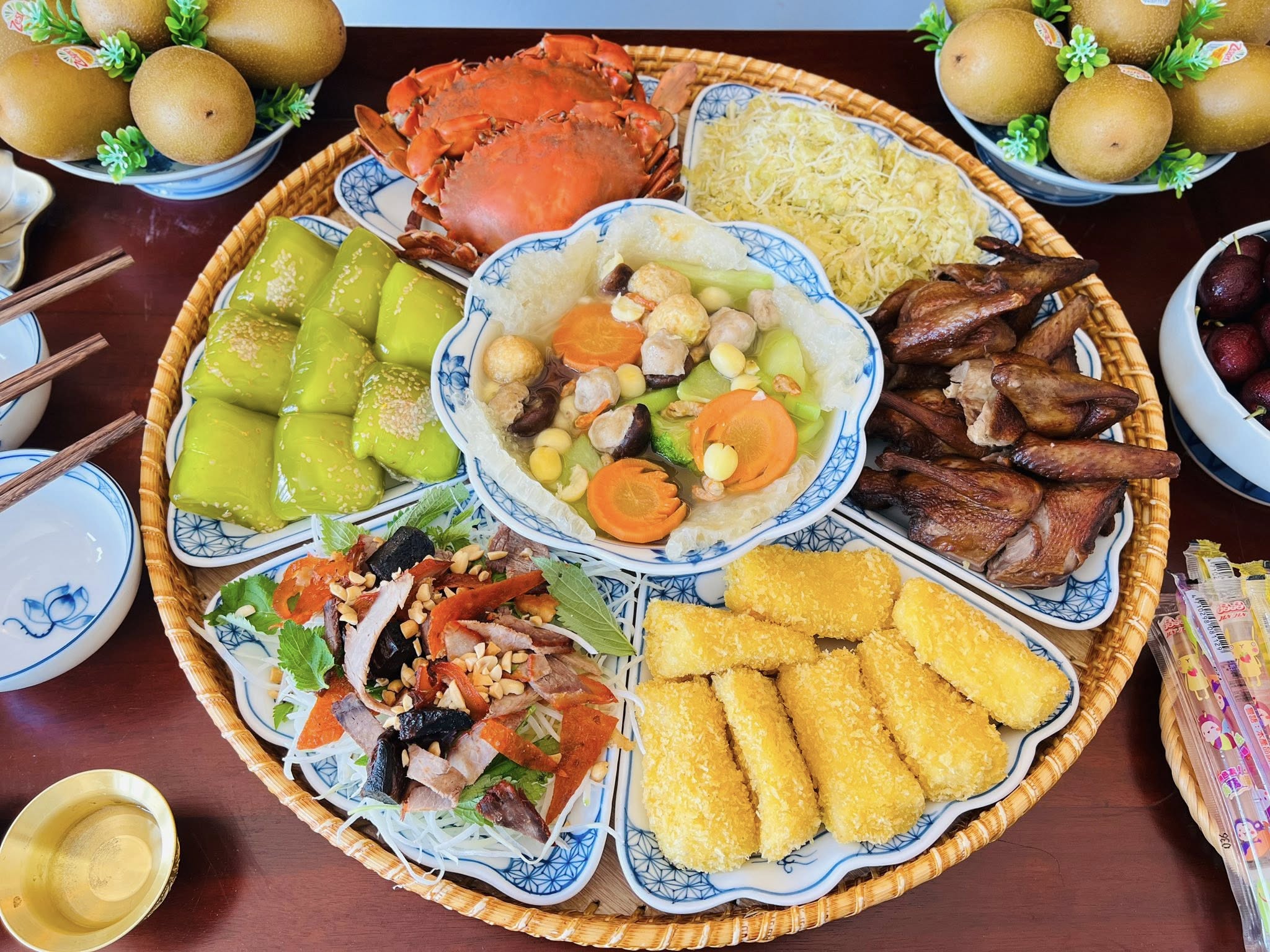 Mâm cúng Vu lan rằm tháng 7 âm lịch đẹp mắt: Chay thanh tịnh, mặn đủ đầy- Ảnh 7.