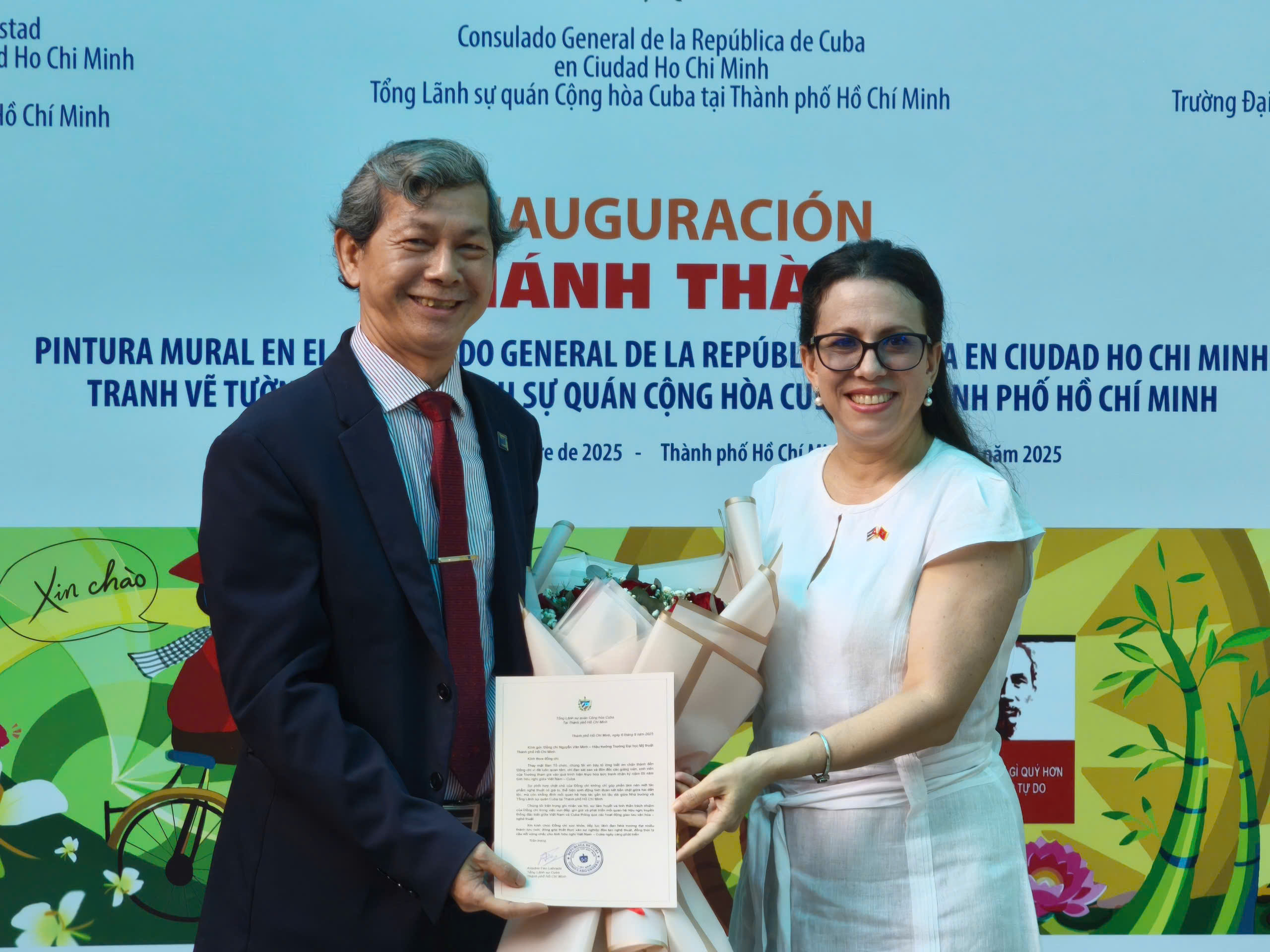 Tình hữu nghị Việt Nam - Cuba thể hiện qua tranh tường - Ảnh 8.