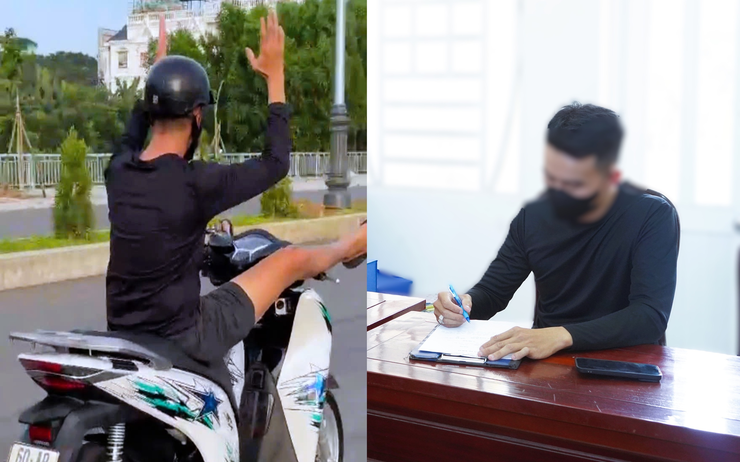 CSGT Đồng Nai tịch thu xe SH của nam thanh niên dùng chân điều khiển- Ảnh 1.