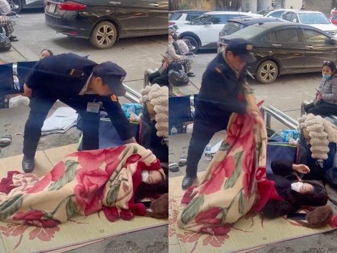 Đ&ecirc;m r&eacute;t trong Bệnh viện Bạch Mai sau vụ bảo vệ 'giật chăn' người nh&agrave; bệnh nh&acirc;n - Ảnh 9.