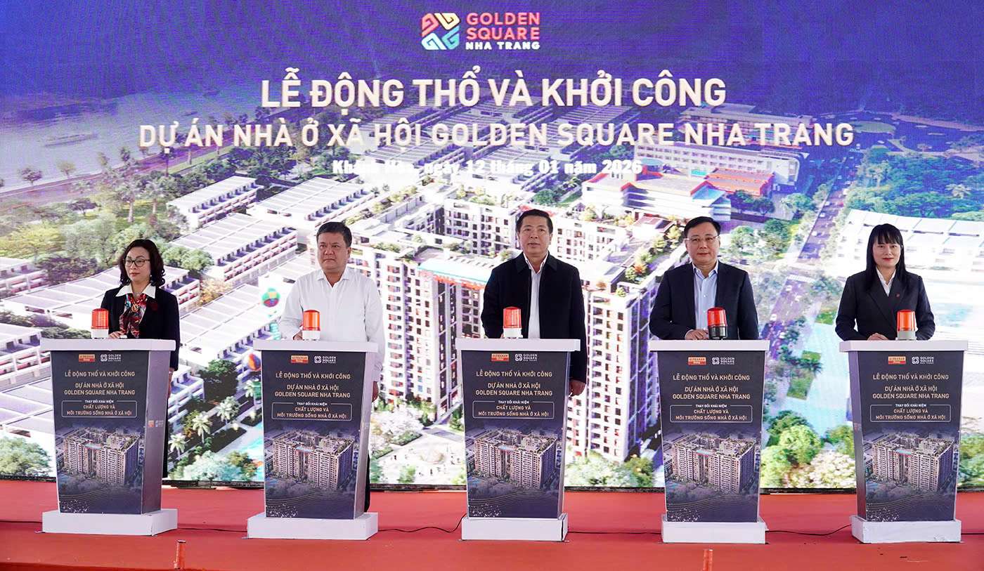 Kh&aacute;nh H&ograve;a khởi c&ocirc;ng đồng loạt 2 dự &aacute;n nh&agrave; ở x&atilde; hội hơn 1.700 căn   - Ảnh 1.