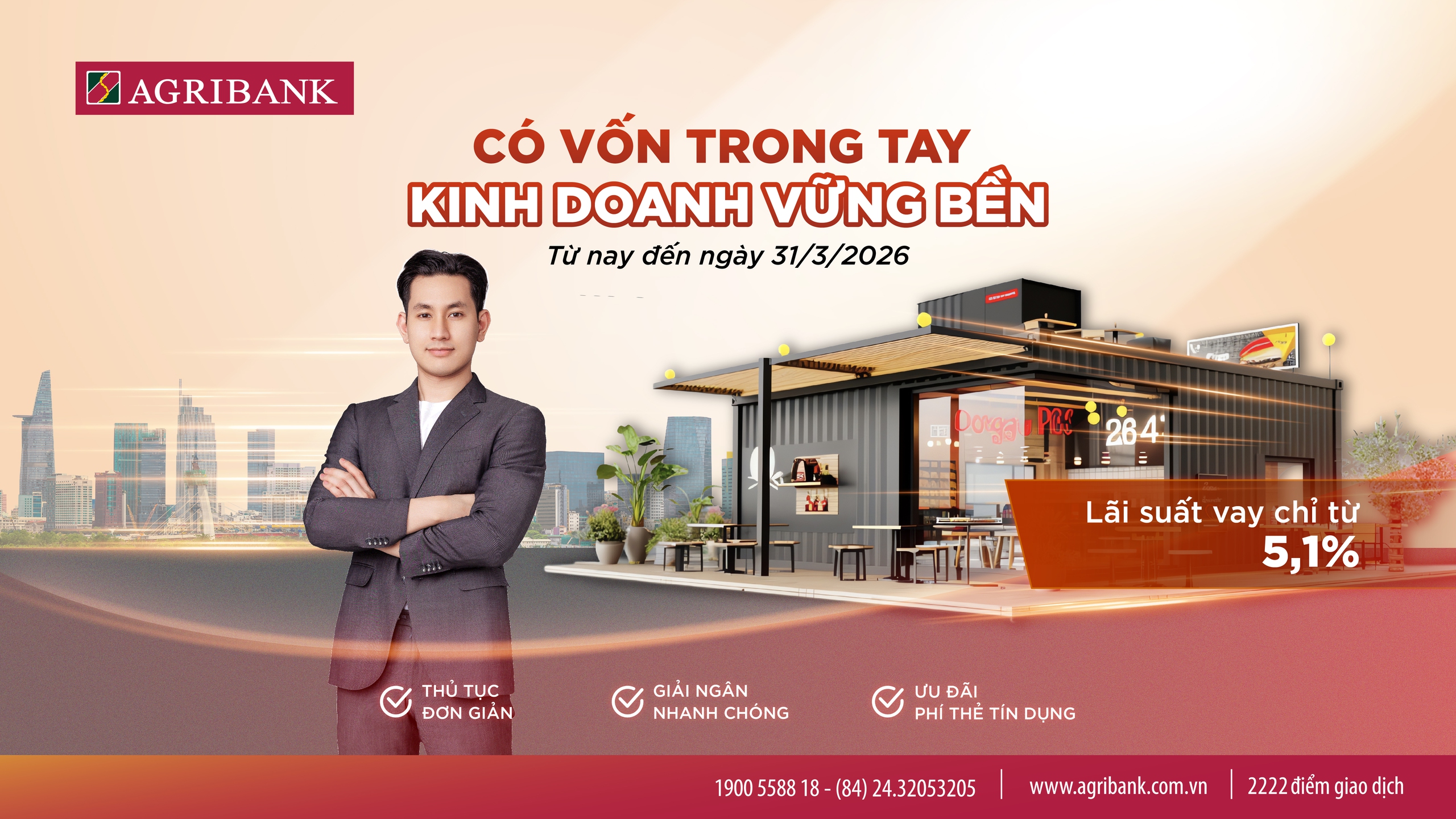 Agribank triển khai gói 50.000 tỉ đồng dành cho khách hàng vay kinh doanh cá nhân - Ảnh 1. Agribank triển khai gói 50.000 tỉ đồng dành cho khách hàng vay kinh doanh cá nhân - Ảnh 1.