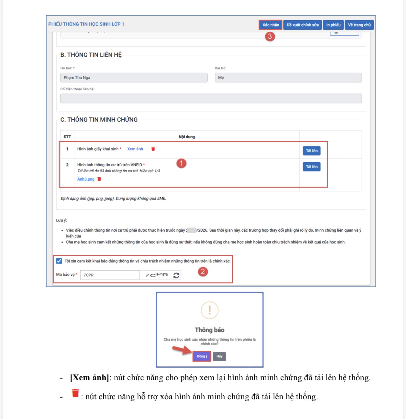 Tuyển sinh đầu cấp tại TP.HCM: Các bước xác nhận thông tin phụ huynh cần lưu ý - Ảnh 9.