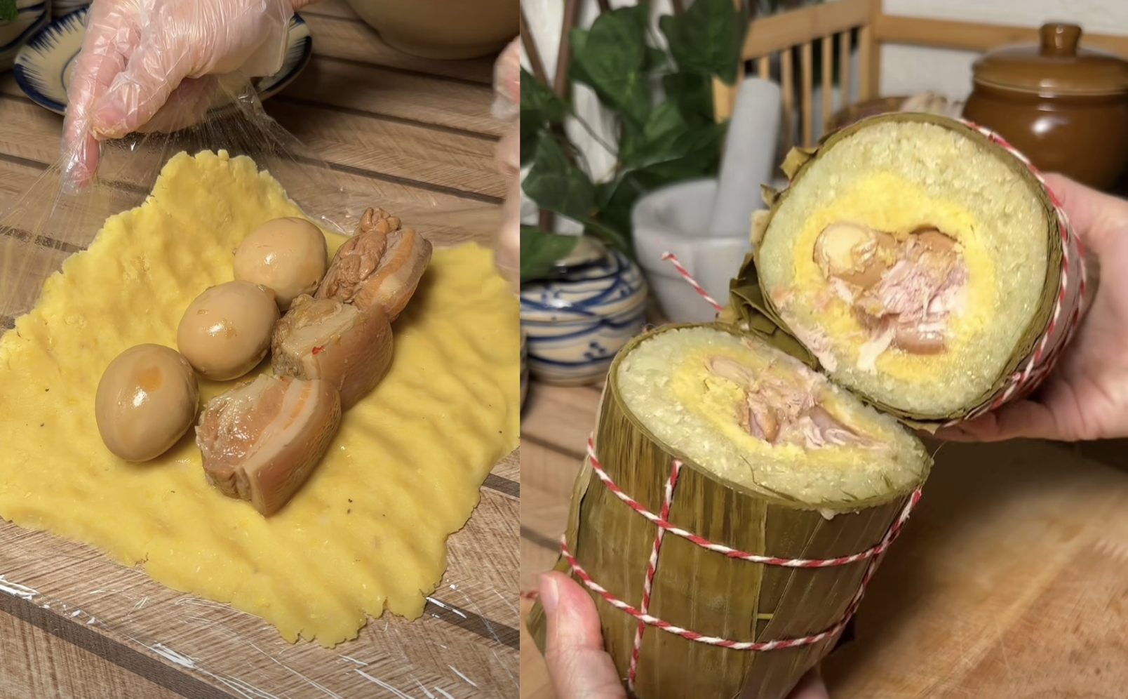 Sắp tới Tết Nguy&ecirc;n đ&aacute;n: Clip l&agrave;m b&aacute;nh t&eacute;t nh&acirc;n&hellip; thịt kho trứng bất ngờ 'triệu view' - Ảnh 1.