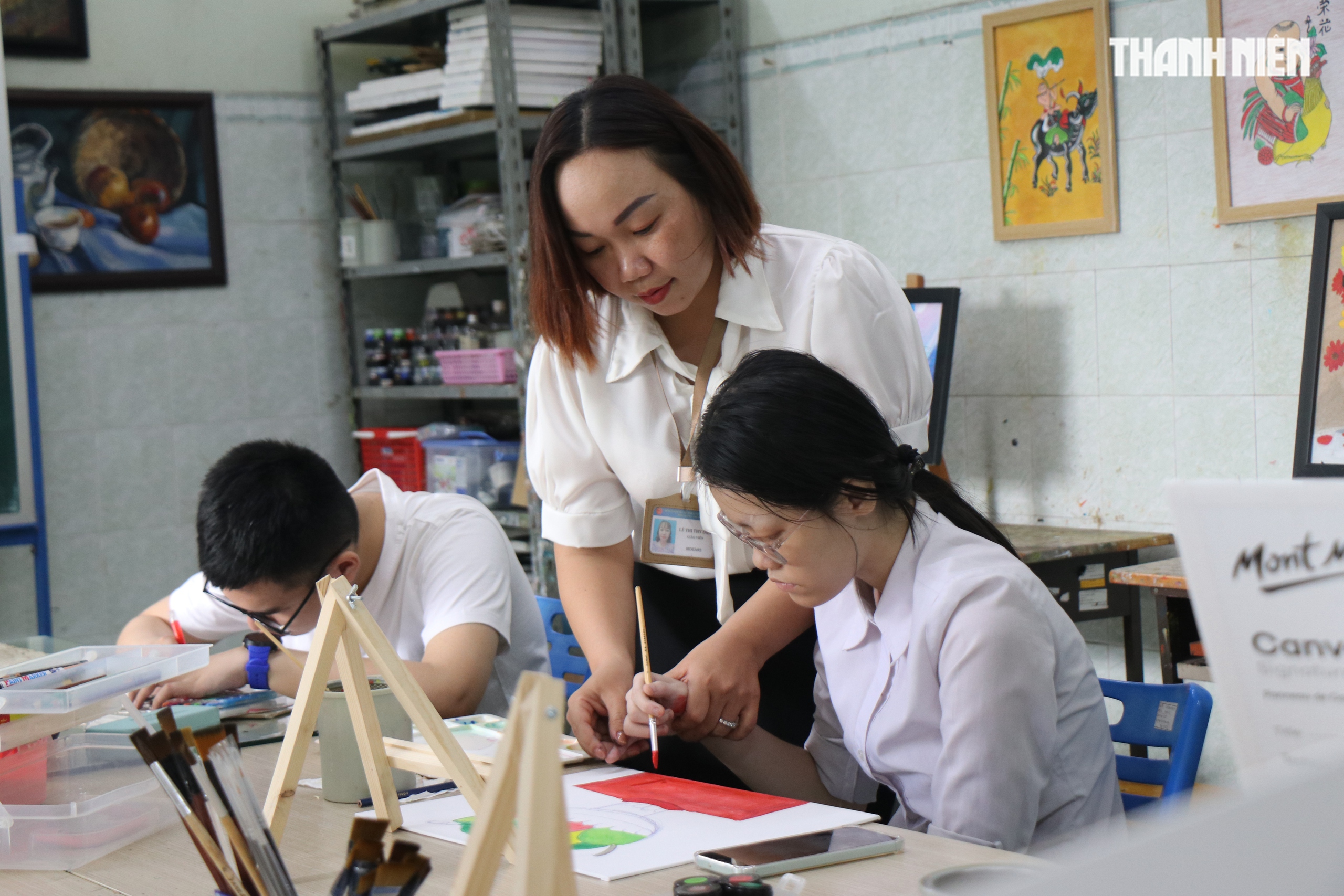 Lớp vẽ '3 trong 1' cho trẻ khuyết tật ở TP.HCM- Ảnh 4.