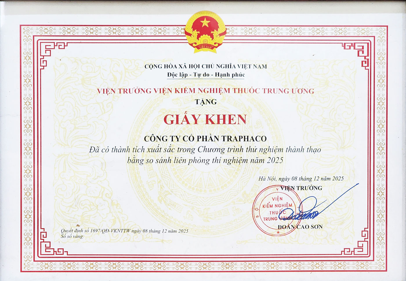 Traphaco được ghi nhận về năng lực kiểm nghiệm chất lượng - Ảnh 2.