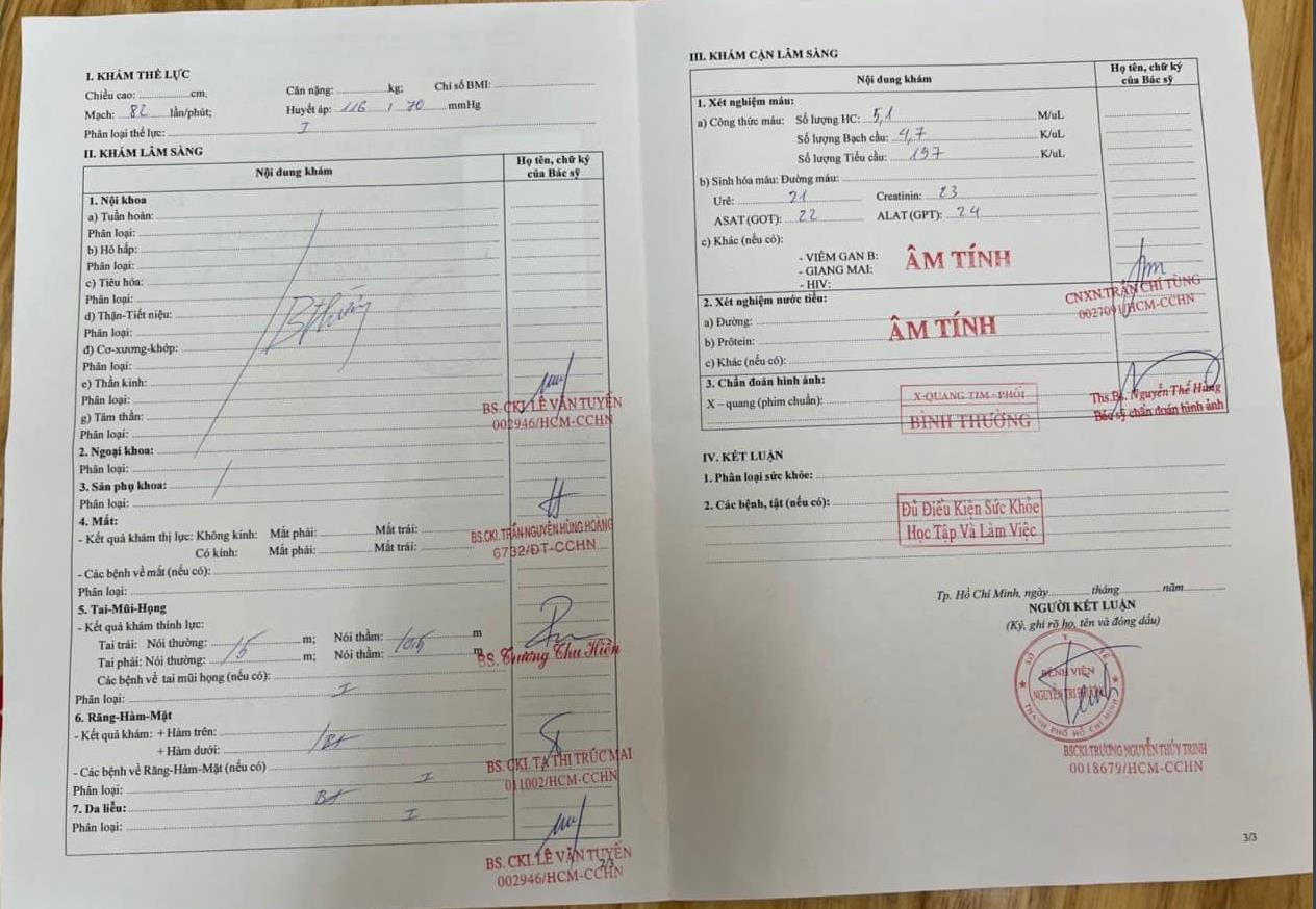 TP.HCM: Phát hiện 2 người sử dụng giấy khám sức khỏe giả - Ảnh 1.