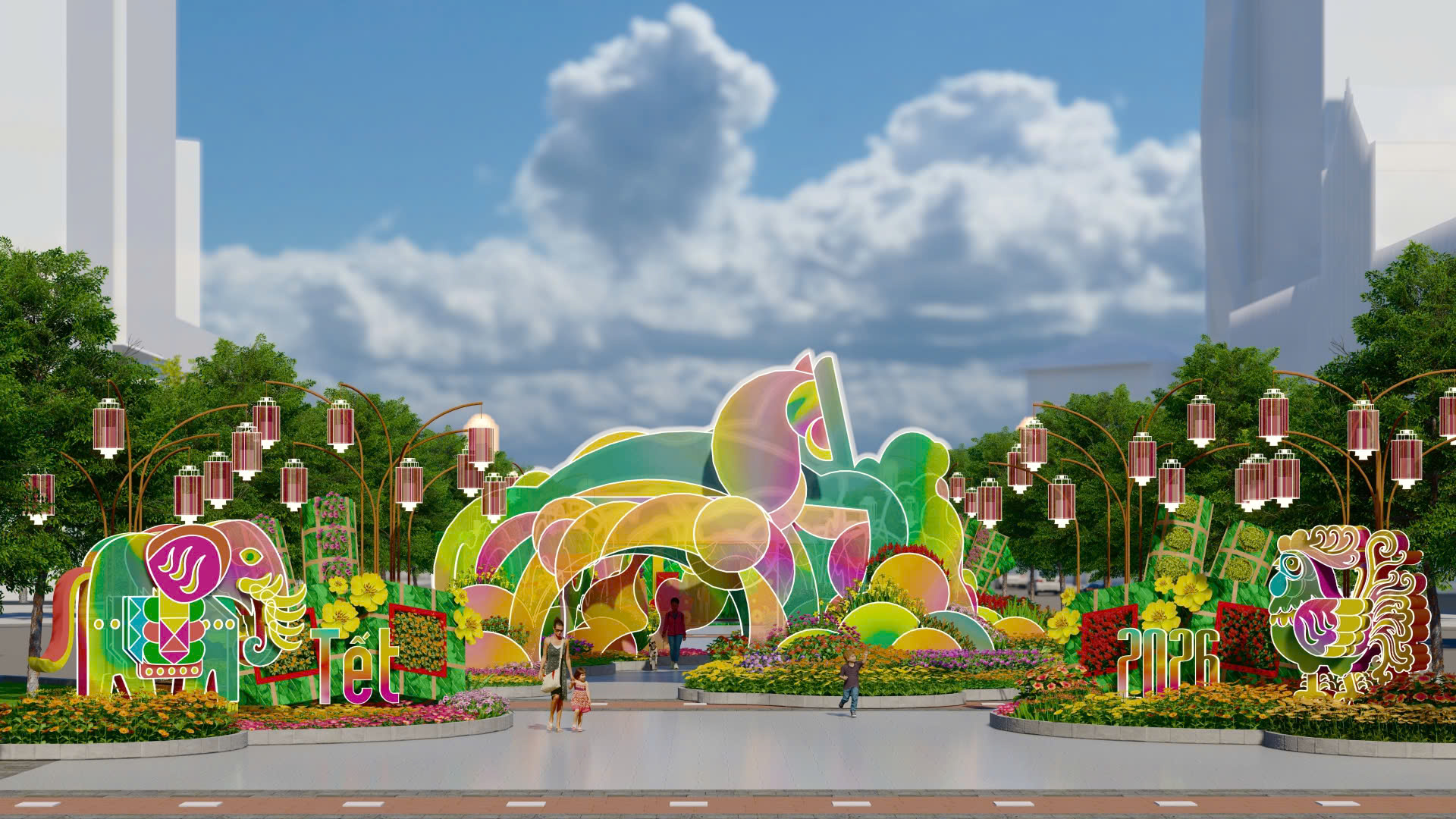 S&aacute;u ng&agrave;y nữa thi c&ocirc;ng Đường hoa Nguyễn Huệ Tết B&iacute;nh Ngọ 2026- Ảnh 2.