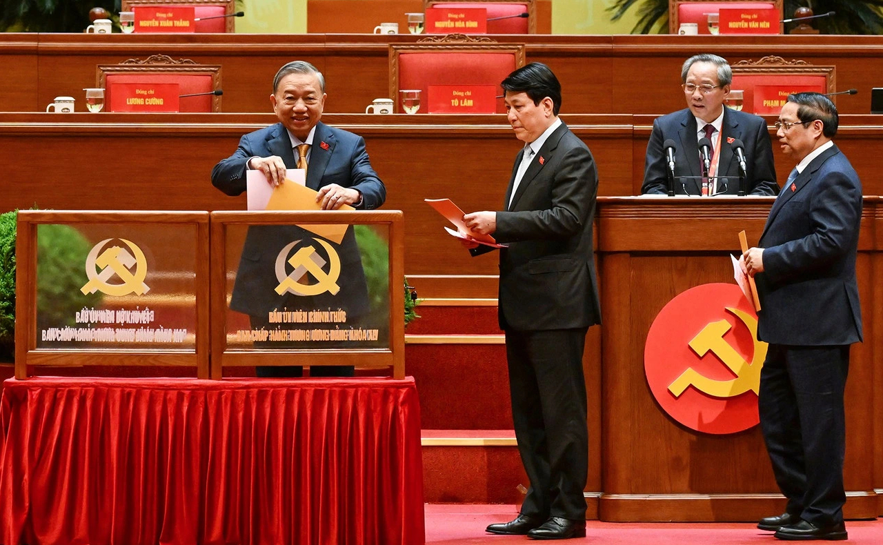 H&igrave;nh ảnh l&atilde;nh đạo Đảng, Nh&agrave; nước bỏ phiếu bầu Ban Chấp h&agrave;nh Trung ương Đảng kh&oacute;a XIV- Ảnh 1.
