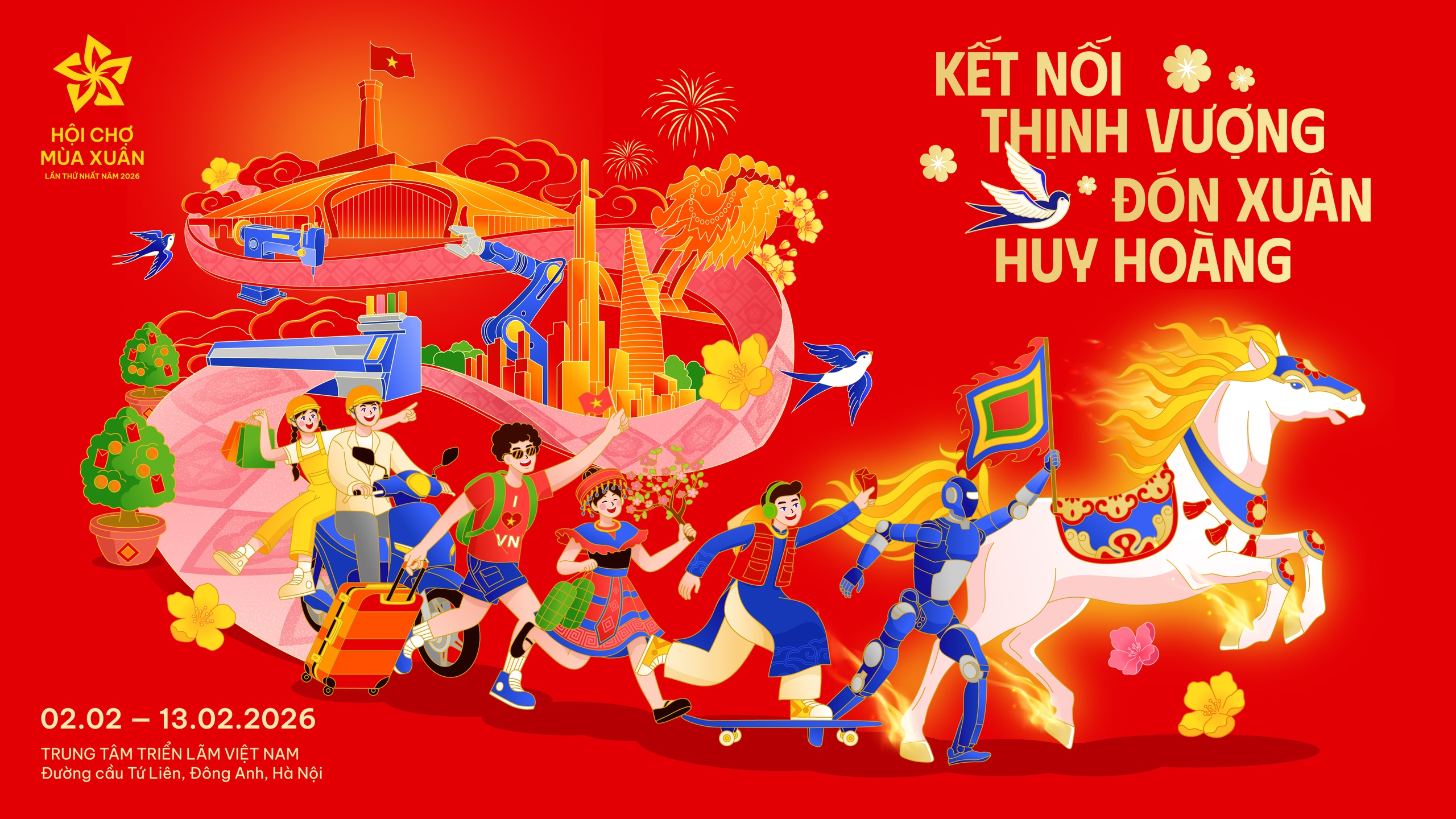 Tết truyền thống và sáng tạo tại 'Hội chợ mùa xuân 2026'- Ảnh 1.