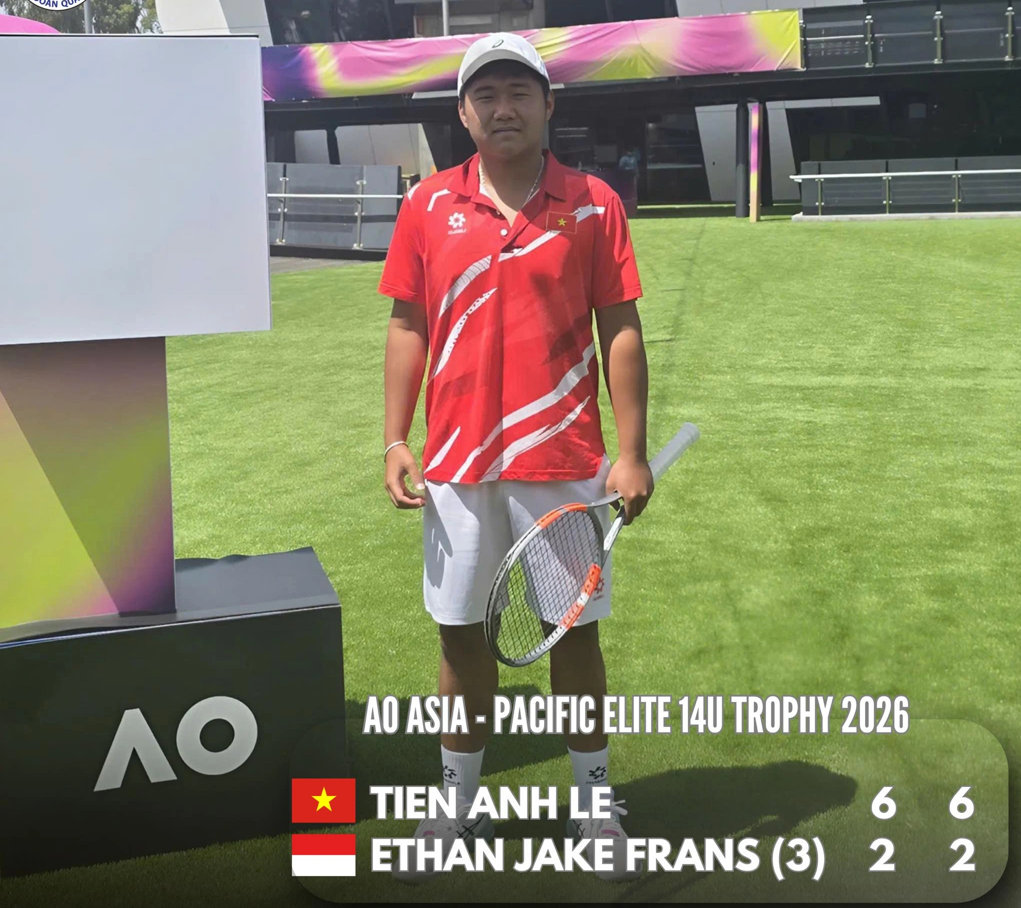 Lê Tiến Anh trước cơ hội vào bán kết U.14 đơn nam quần vợt Úc mở rộng- Ảnh 1.