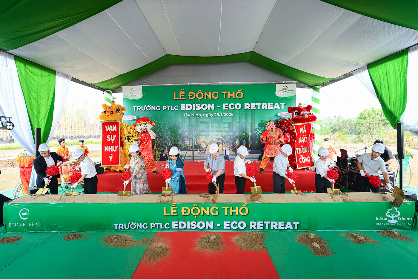 Động thổ tổ hợp giáo dục liên cấp Edison Eco Retreat quy mô 3.600 học sinh- Ảnh 1.