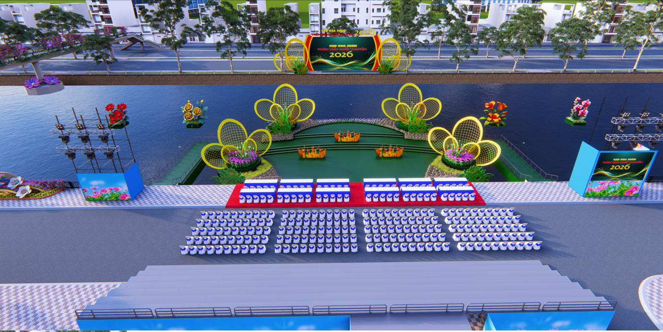 Chợ hoa xuân 'Trên bến dưới thuyền' ở phường Phú Định, TP.HCM bắt đầu từ 2.2- Ảnh 2.