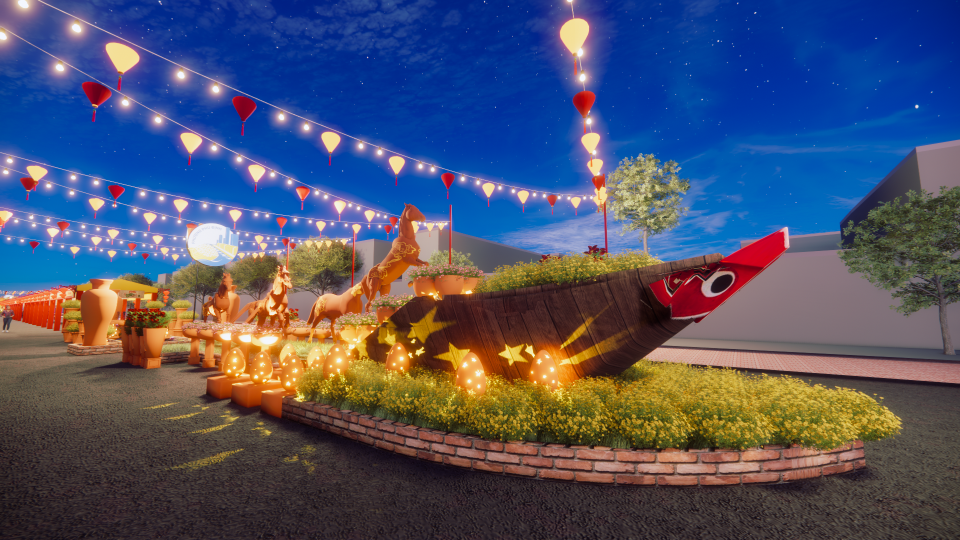 Chợ hoa xuân 'Trên bến dưới thuyền' ở phường Phú Định, TP.HCM bắt đầu từ 2.2- Ảnh 3.