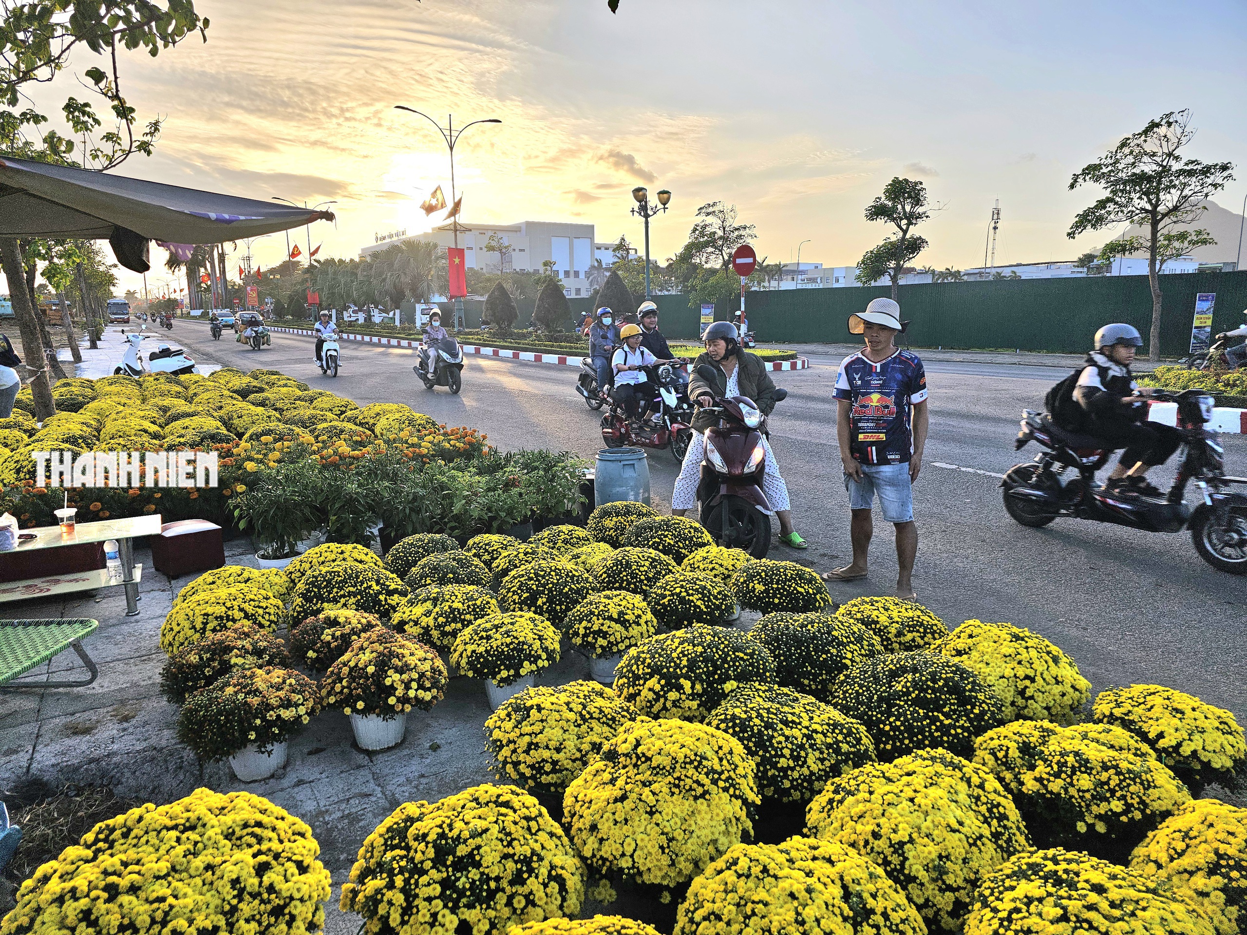 Hoa tết xuống phố: Nh&agrave; vườn giảm gi&aacute; chia sẻ c&ugrave;ng người d&acirc;n vui xu&acirc;n sau lũ - Ảnh 2.
