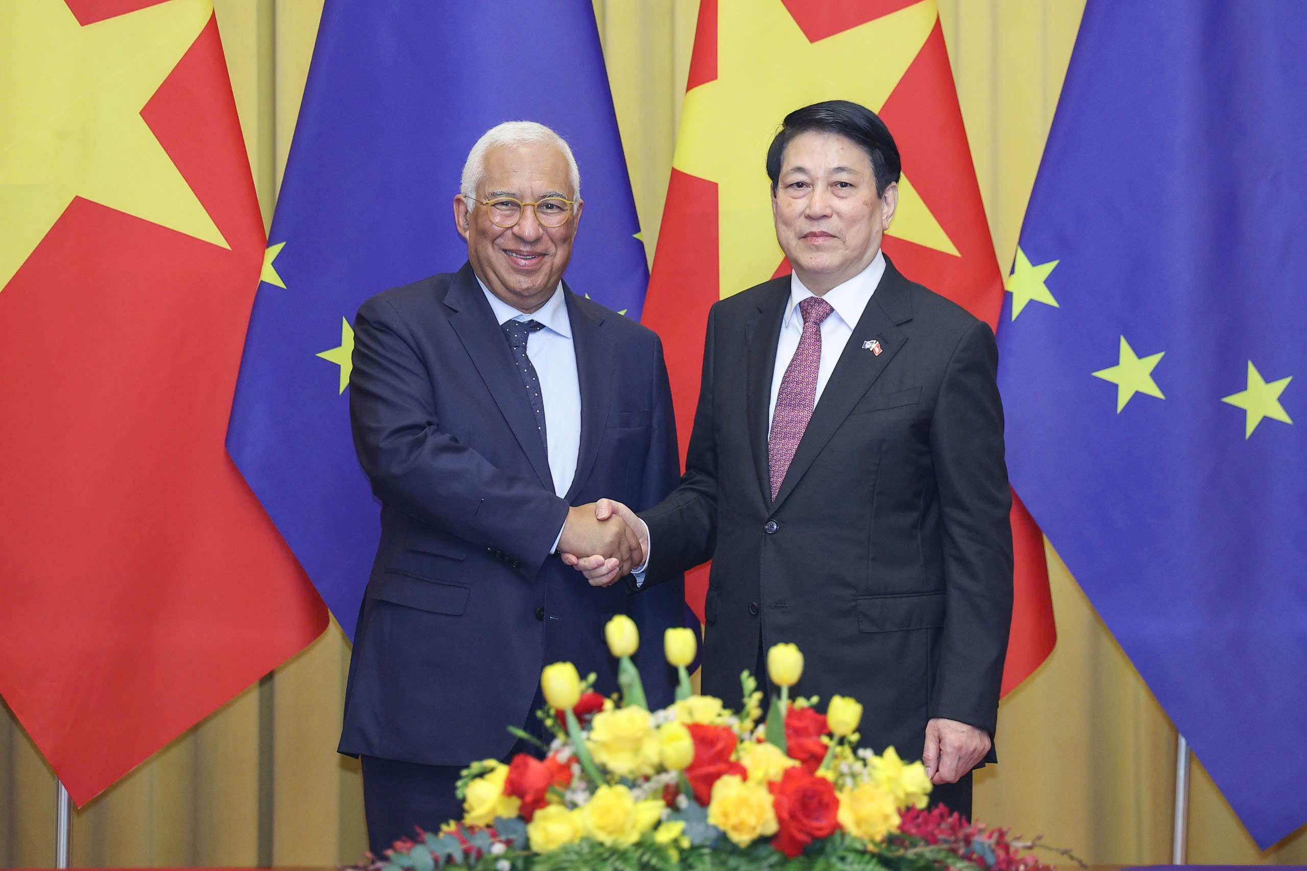 Chủ tịch nước Lương Cường chủ tr&igrave; lễ đ&oacute;n ch&iacute;nh thức Chủ tịch Hội đồng ch&acirc;u &Acirc;u- Ảnh 3.