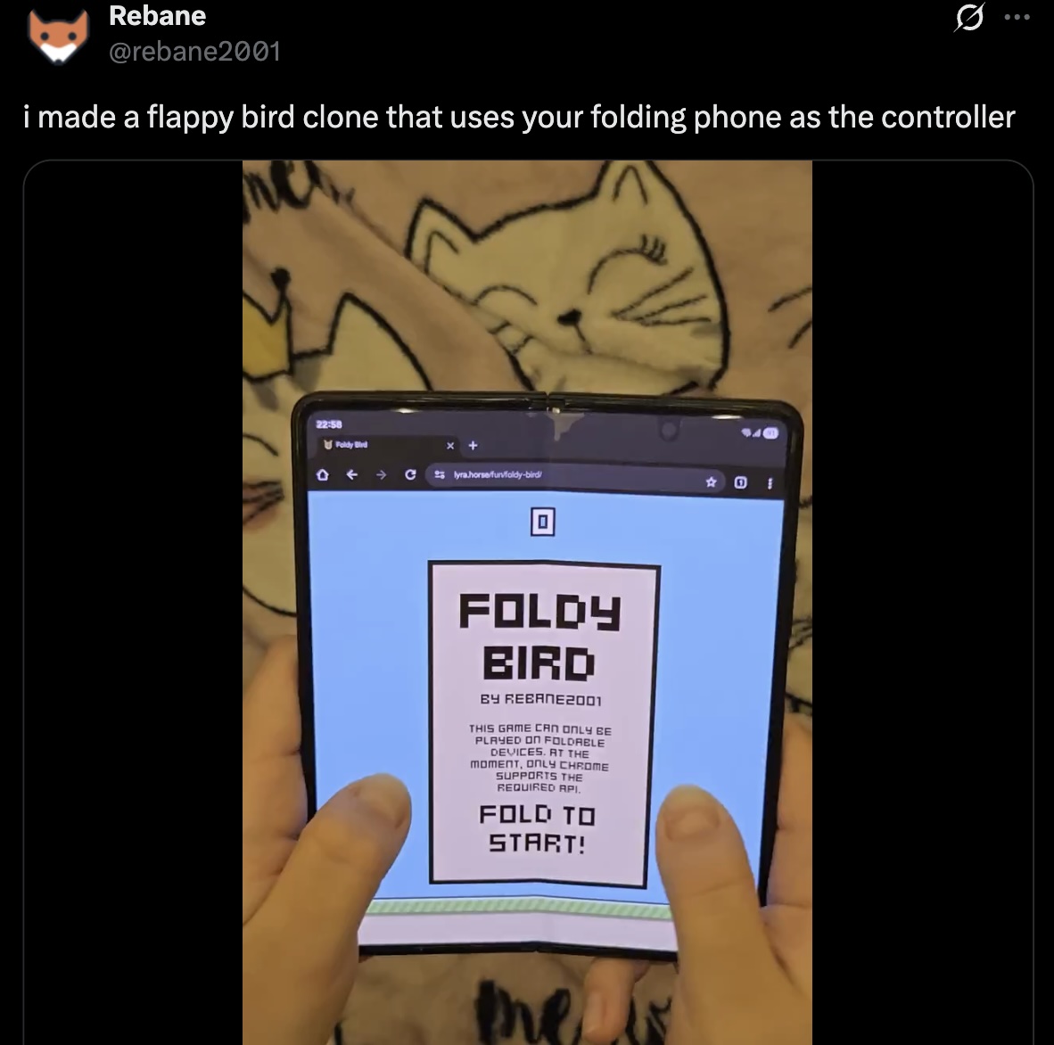 Trò chơi Foldy Bird: Thử nghiệm độ bền bản lề smartphone gập mới lạ - Ảnh 1.