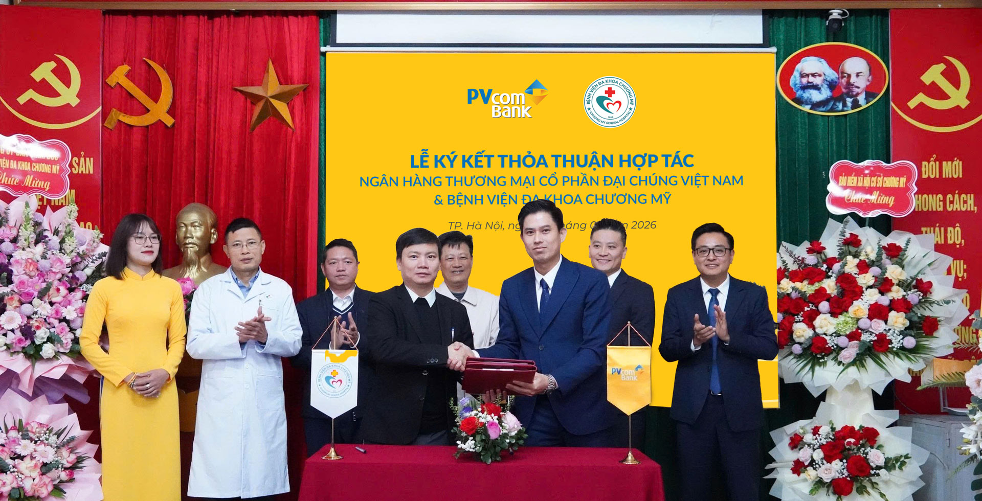 PVcomBank hợp tác Bệnh viện Đa khoa Chương Mỹ: Thúc đẩy thanh toán không dùng tiền mặt - Ảnh 1.