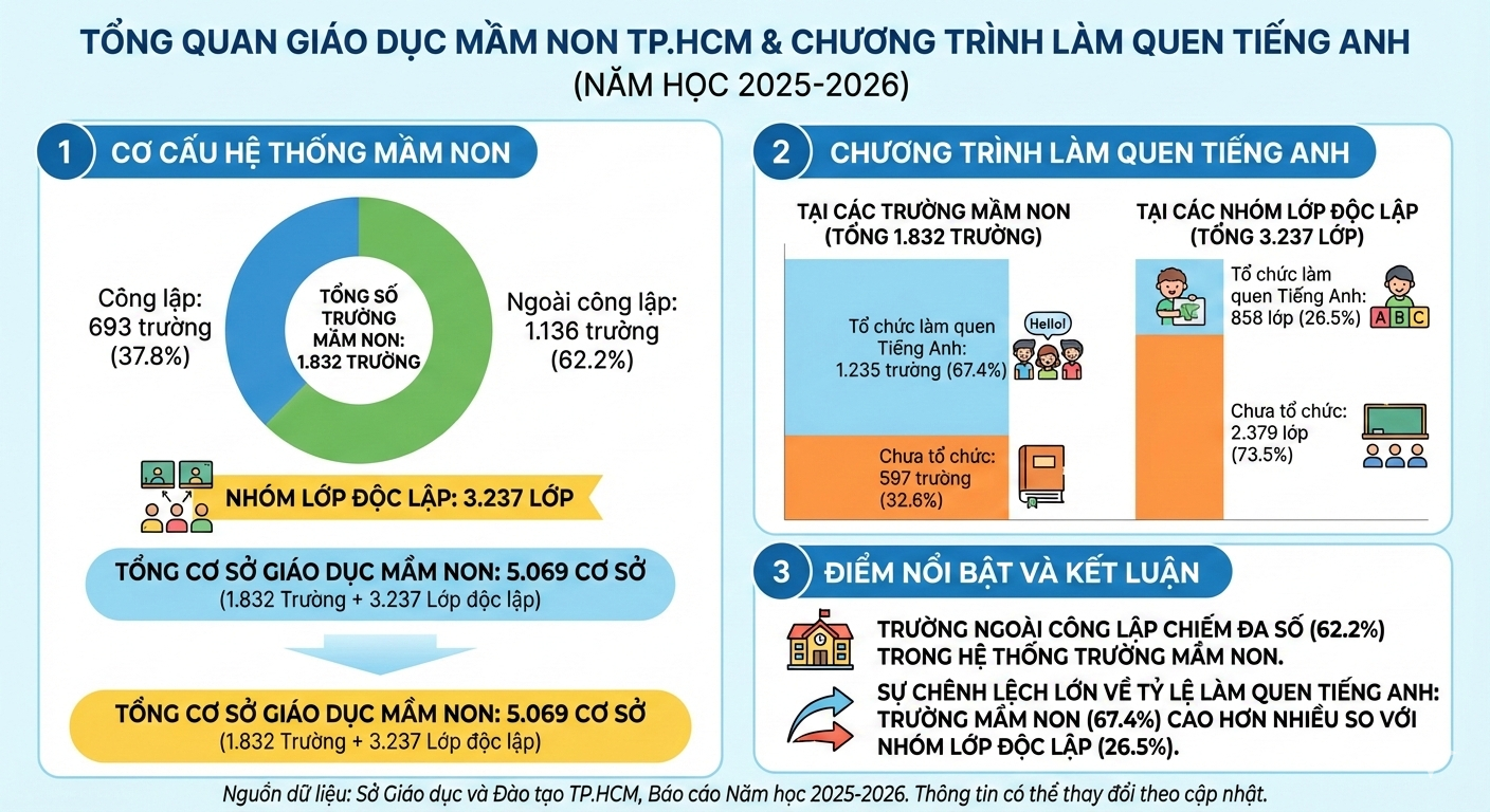 Quy m&ocirc; trẻ em TP.HCM đang học tiếng Anh bậc mầm non ra sao? - Ảnh 1.