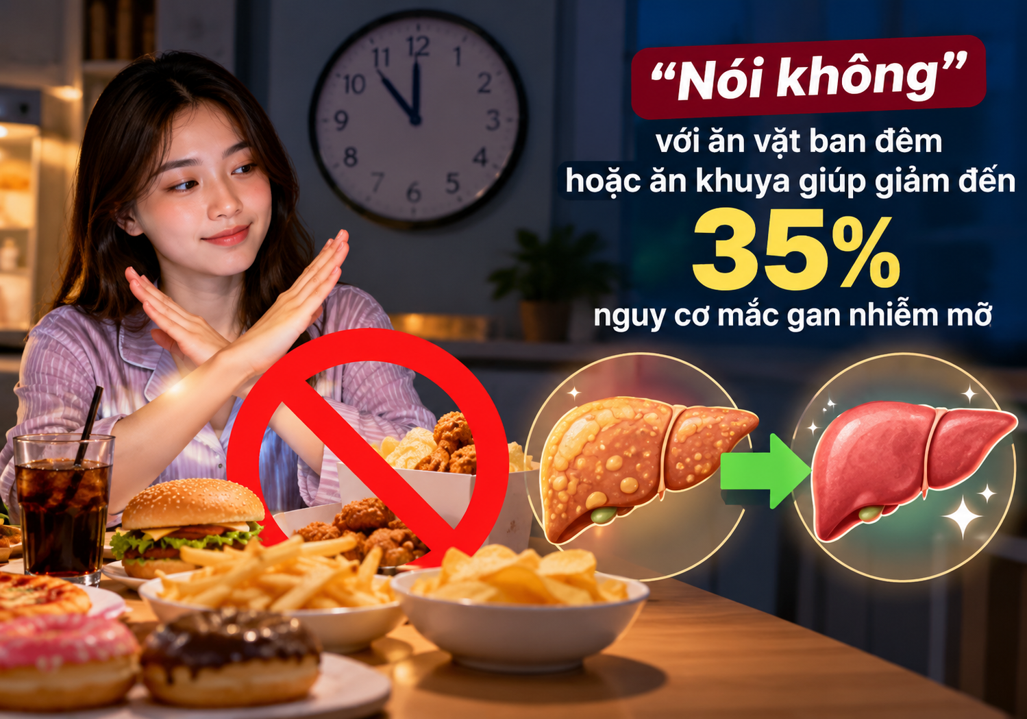 'Nói không' với điều này trước khi ngủ giúp giảm 35% nguy cơ gan nhiễm mỡ - Ảnh 1.