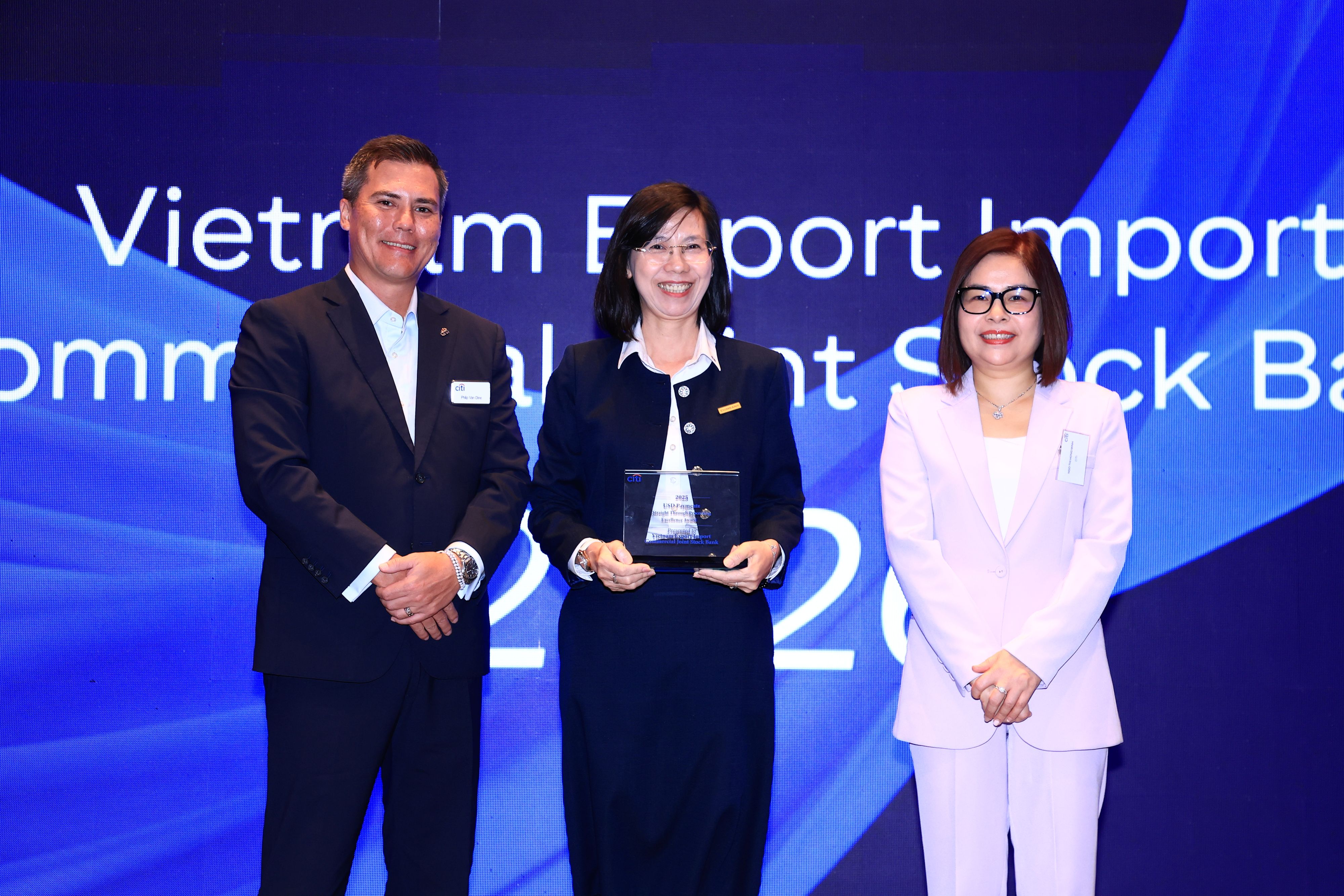 Eximbank được Citibank trao giải STP Award 2025, ghi nhận chất lượng thanh toán quốc tế - Ảnh 1.