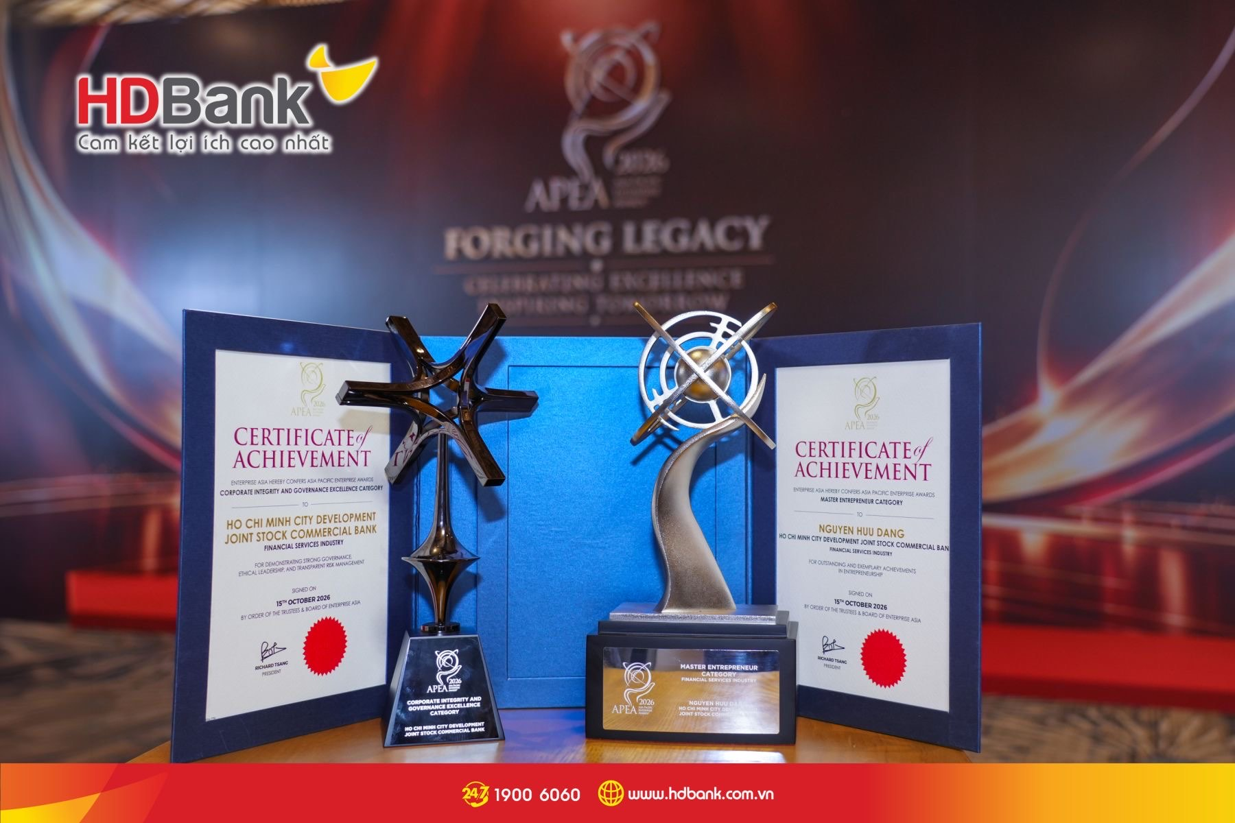 APEA 2026 vinh danh HDBank về quản trị bền vững và minh bạch- Ảnh 1.