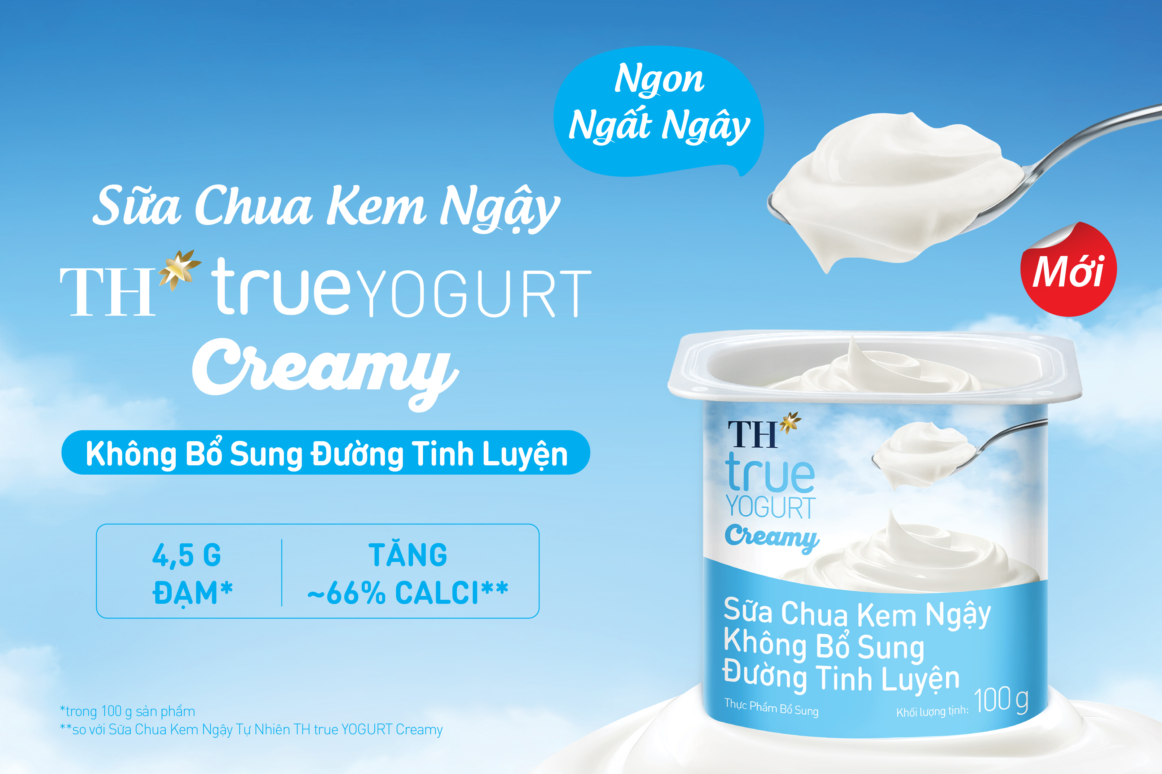 TH ra mắt sữa chua kem ngậy không bổ sung đường tinh luyện TH true YOGURT Creamy - Ảnh 1.