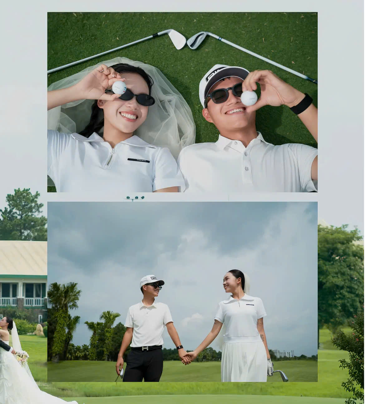 Cô dâu, chú rể đánh golf ngay trong đám cưới, 900 khách phải trầm trồ - Ảnh 4.