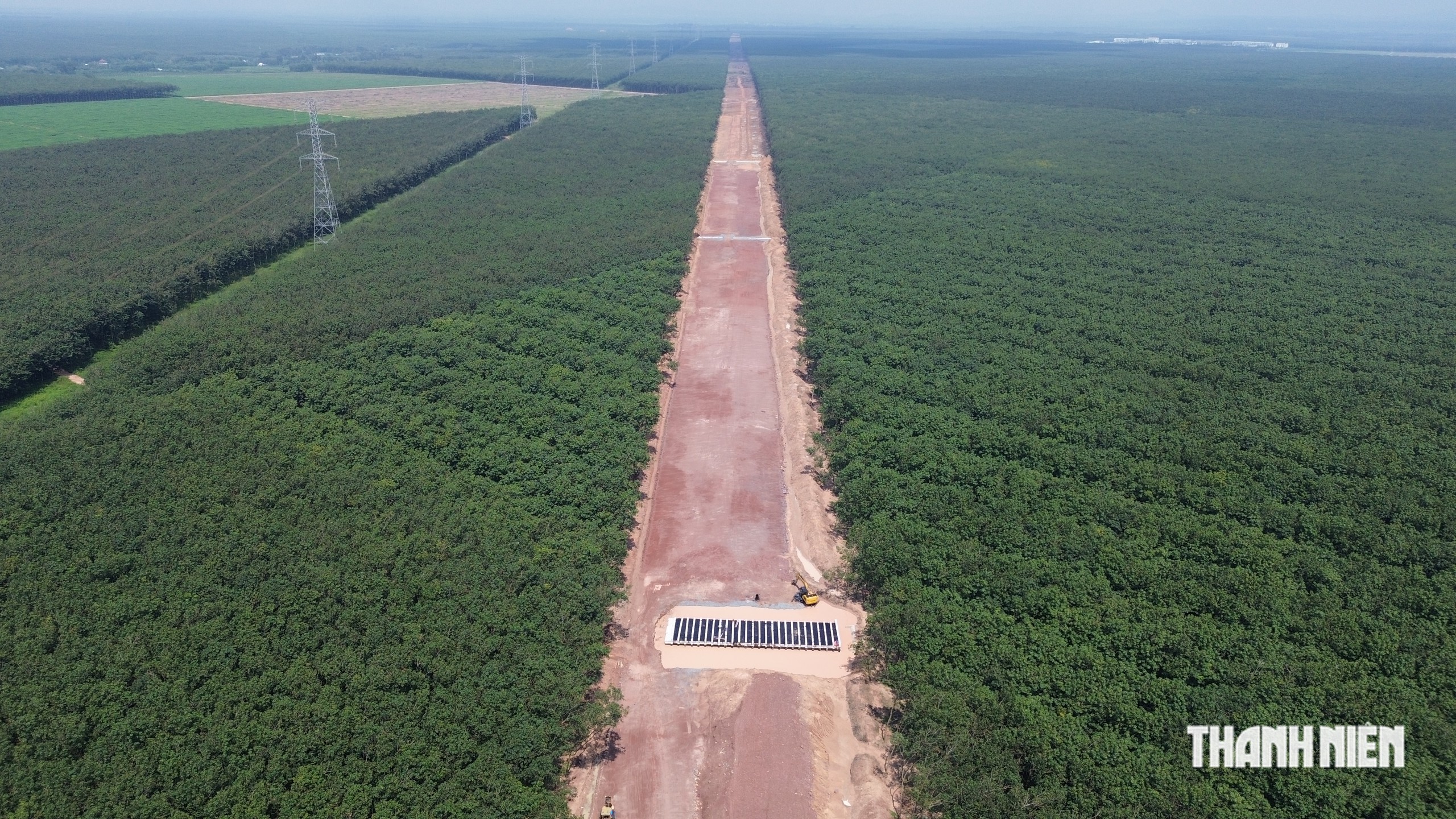 Đại lộ thẳng tắp 8 làn xe, xuyên rừng cao su kết nối sân bay Long Thành - Ảnh 4.