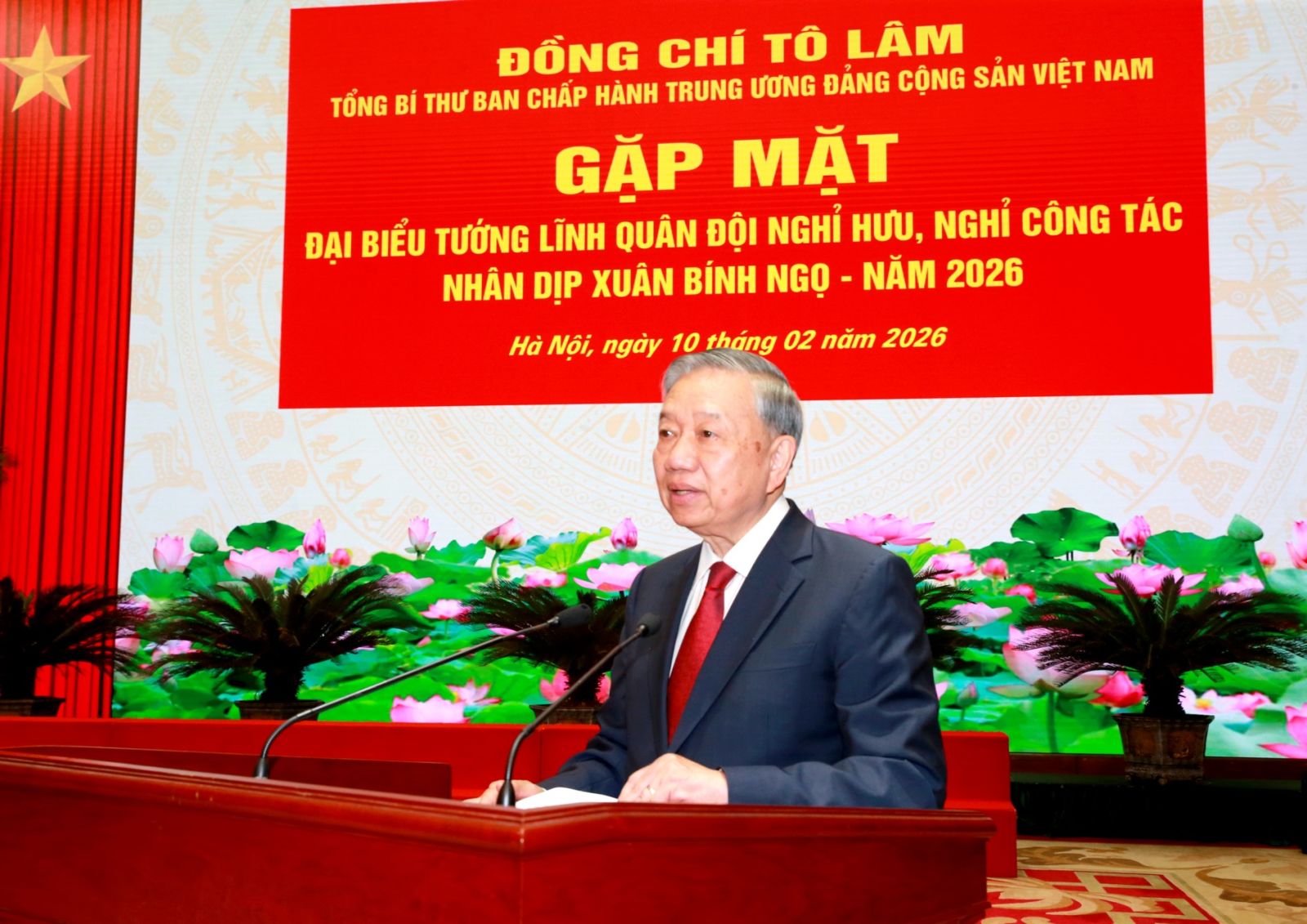 Tổng B&iacute; thư T&ocirc; L&acirc;m gặp mặt tướng lĩnh qu&acirc;n đội nghỉ hưu, nghỉ c&ocirc;ng t&aacute;c - Ảnh 1.