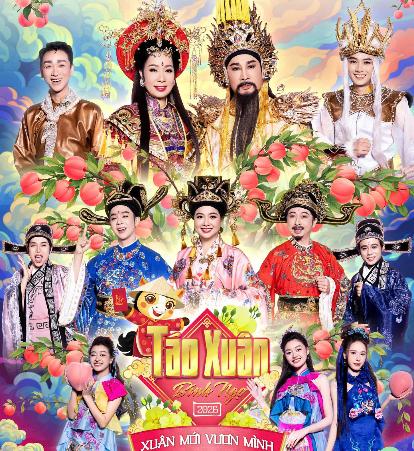 NSND Trịnh Kim Chi, Quốc Trường c&ugrave;ng d&agrave;n hoa, &aacute; hậu tập luyện T&aacute;o Xu&acirc;n - Ảnh 1.