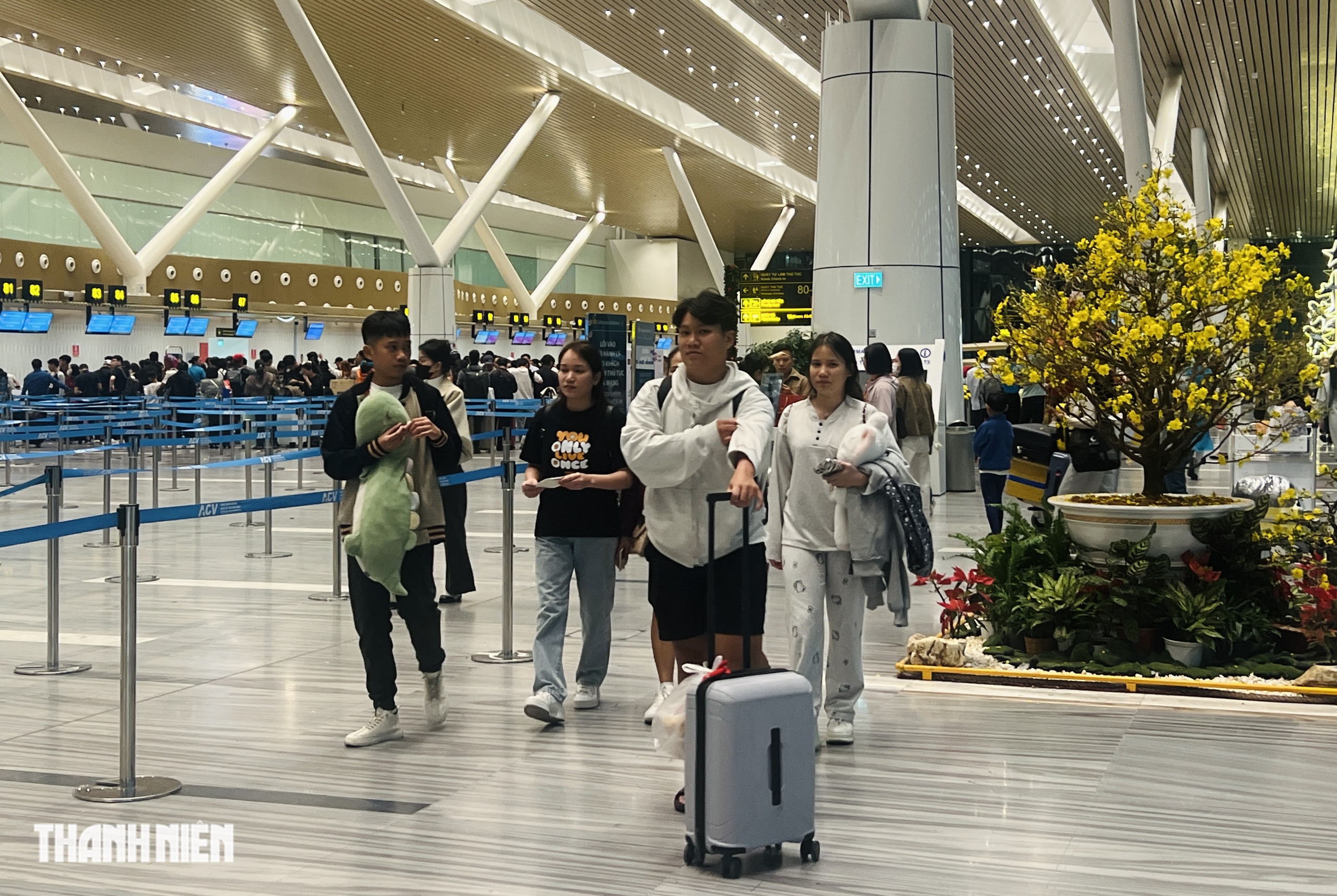 0 giờ ngày đầu nghỉ tết ở nhà ga T3: '15 phút là xong thủ tục' - Ảnh 8.