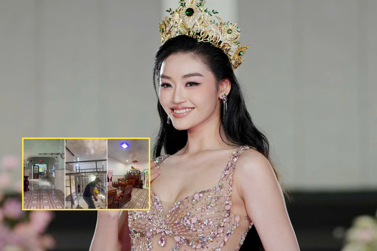 Hoa hậu Yến Nhi sửa nhà cho ba mẹ ở quê - Ảnh 1.