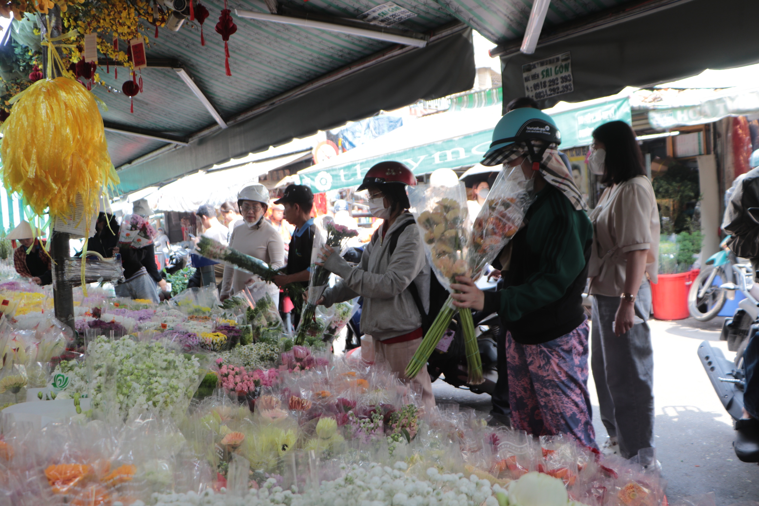 Chợ hoa Hồ Thị Kỷ: Hoa Ti&ecirc;n &Ocirc;ng được kh&aacute;ch hỏi mua li&ecirc;n tục dịp Tết  - Ảnh 2.