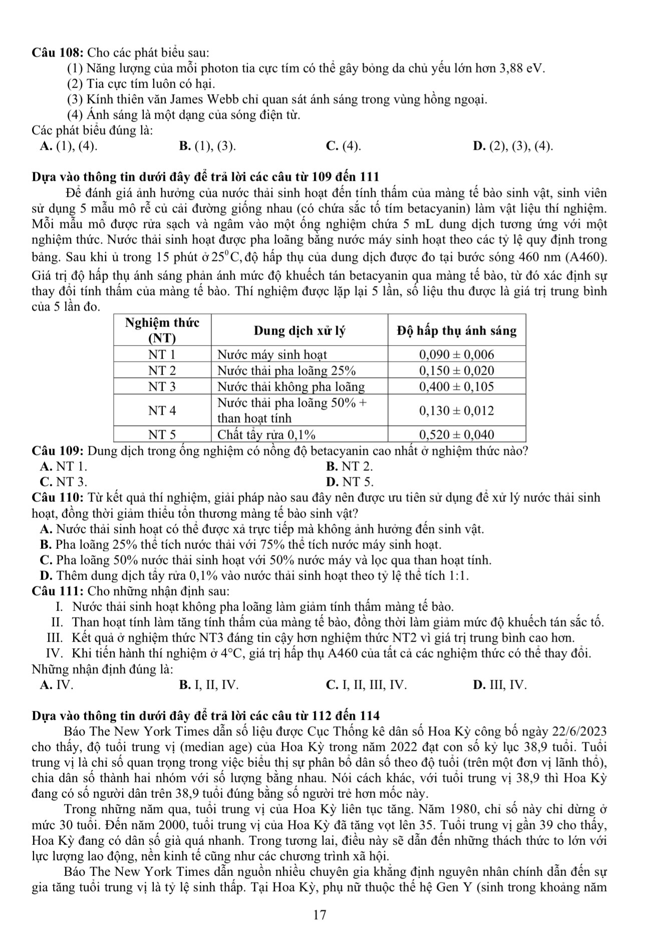 Đề thi mẫu đánh giá năng lực ĐH Quốc gia TP.HCM 2026 - Ảnh 17.