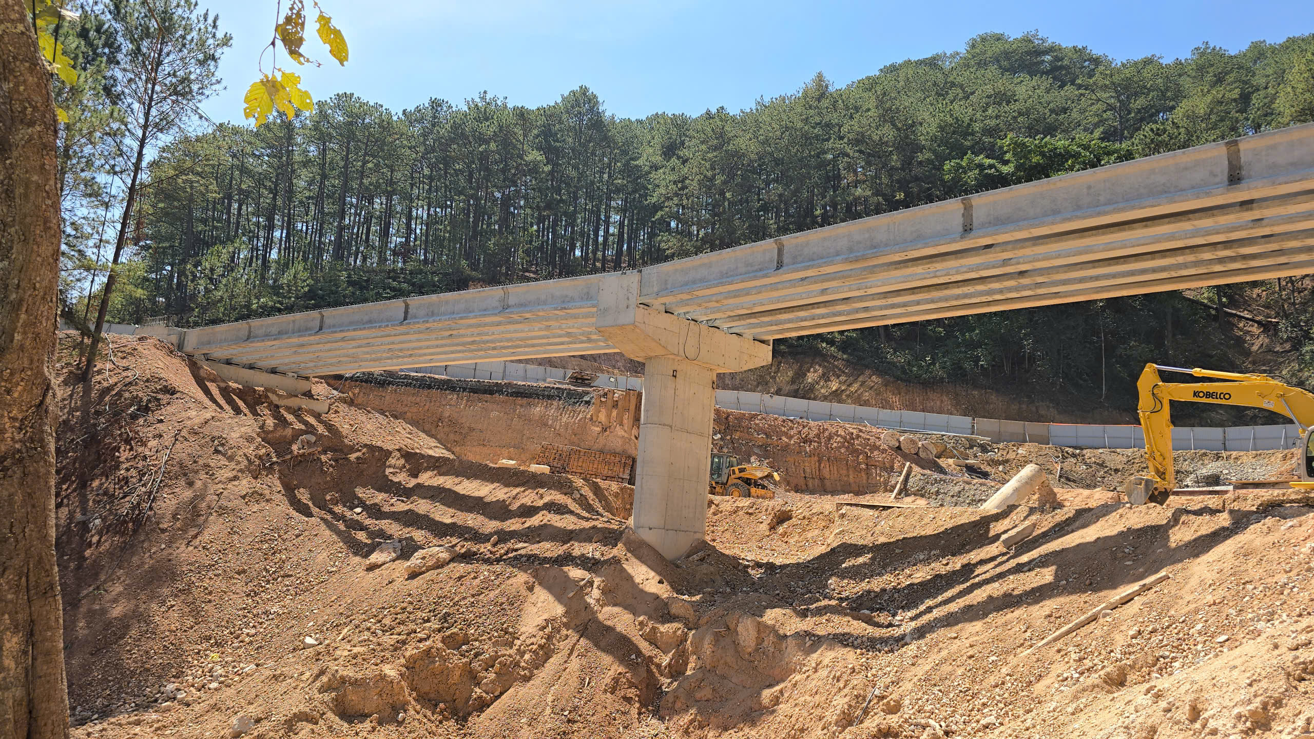 Cận cảnh cầu cạn đèo Mimosa đạt gần 80% sau hơn 50 ngày thi công - Ảnh 1.