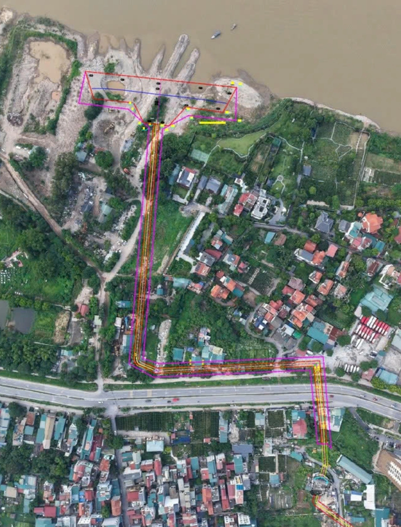 Cận cảnh dự án thoát nước 'khu biệt thự triệu đô' cắt qua đê sông Hồng - Ảnh 2.