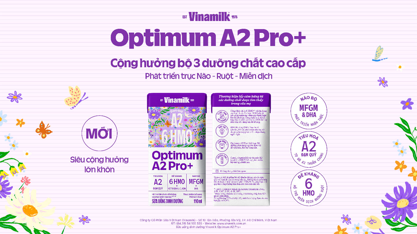 Vinamilk Ra Mắt Optimum A2 Pro+ Từ Đạm Quý A2 - 6 Hmo - Mfgm & Dha- Ảnh 3.