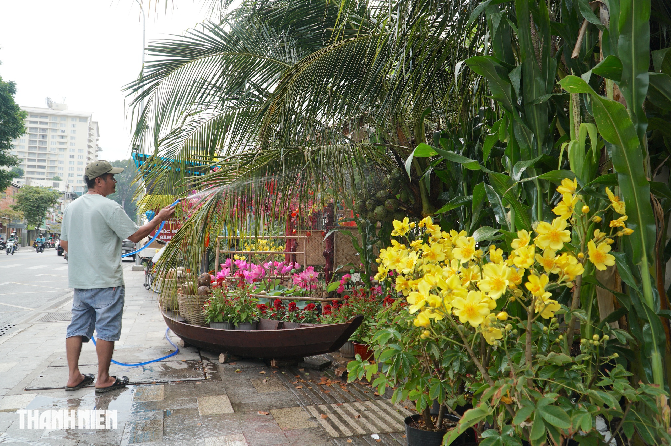 Cảnh qu&ecirc; y&ecirc;n b&igrave;nh trong s&acirc;n nh&agrave; thờ ở TP.HCM, chuẩn bị đ&oacute;n Tết B&iacute;nh Ngọ - Ảnh 2.